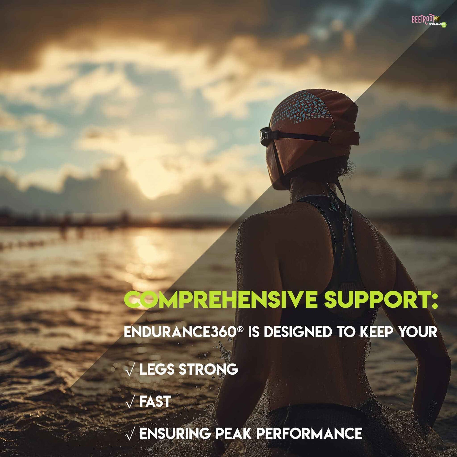 Endurance 360 Complete with Electrolytes, Creatine and Beta Alanine - Fast Legs & Stamina, Leg Cramp Prevention, Oxygen Delivery with Rhodiola, Muscle Recovery, VO2 Max Boost, Lactic Acid Buffer