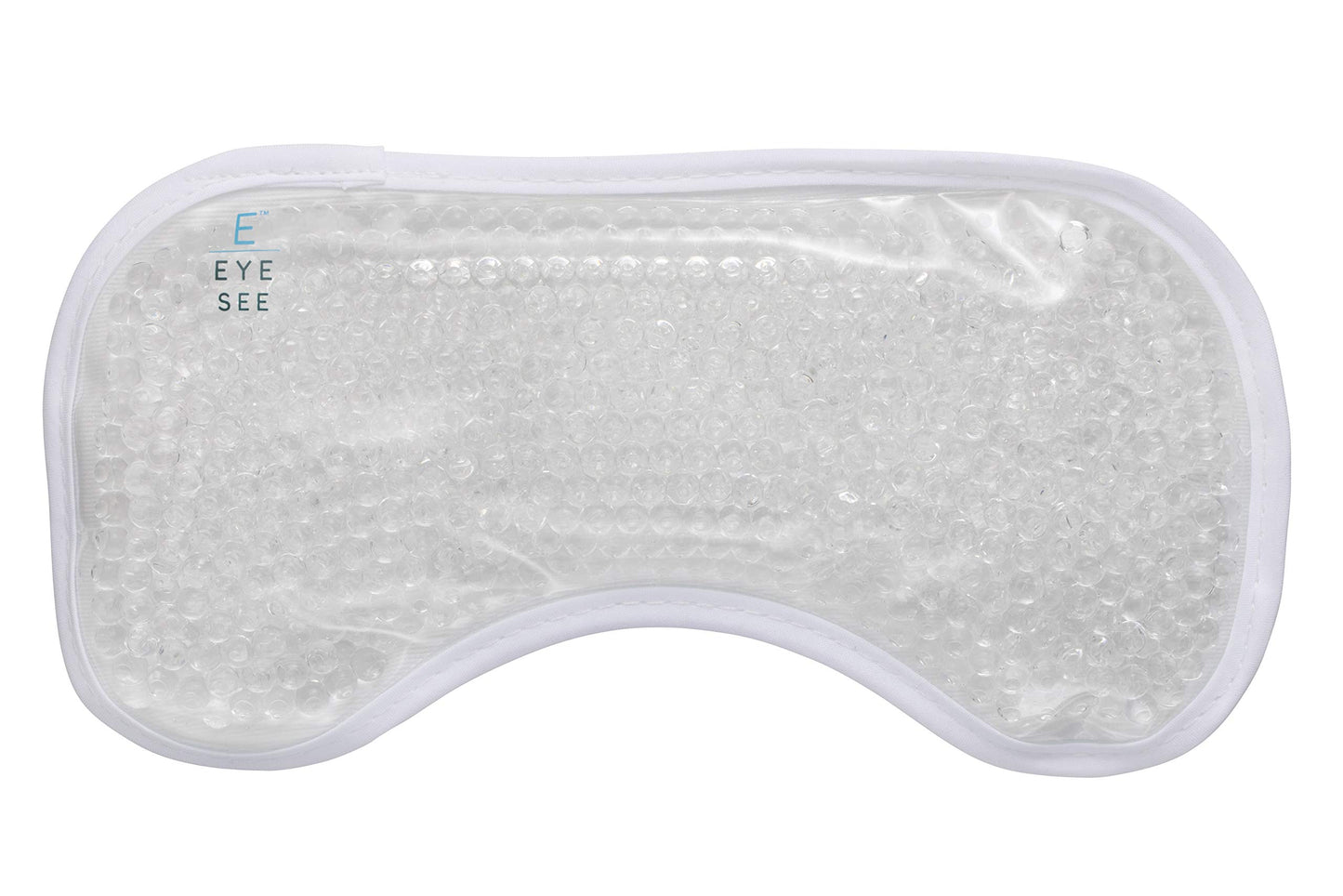 Eye See Plush Gel Eye Mask for Puffy Eyes, White - Cold Eye mask to Treat Dark Circles, Sinuses, Dry Eyes, and for Allergy Relief - Microwave Safe for Heat Therapy