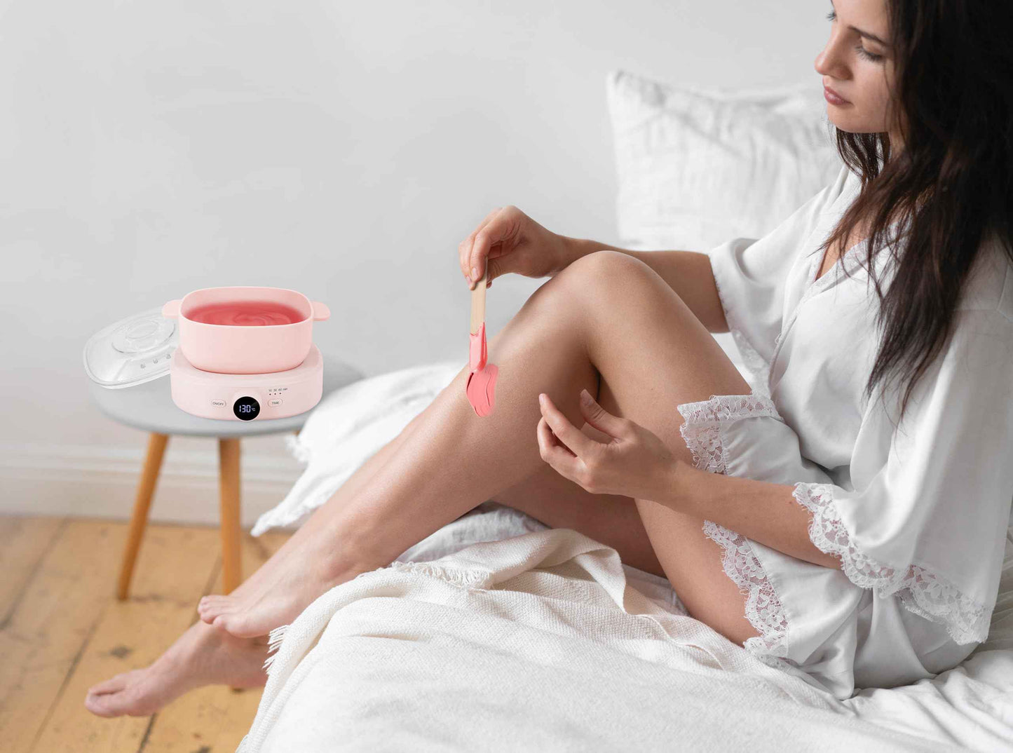 Wax Warmer Hair Removal, Adjustable Temperature, Digital Display Professional Hot Wax Warmer Pot with Silicone Bowl, Timer setting