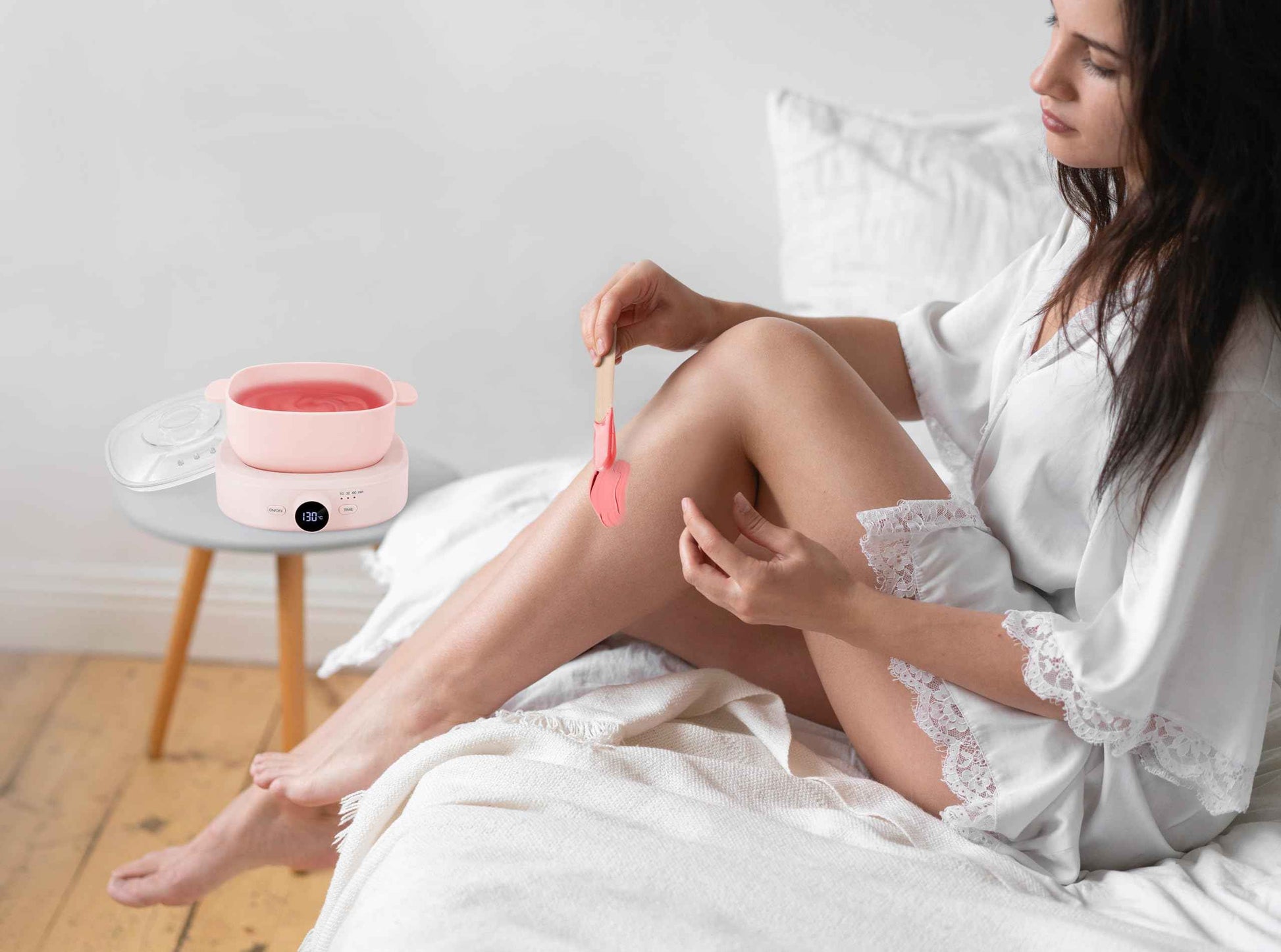 Wax Warmer Hair Removal, Adjustable Temperature, Digital Display Professional Hot Wax Warmer Pot with Silicone Bowl, Timer setting