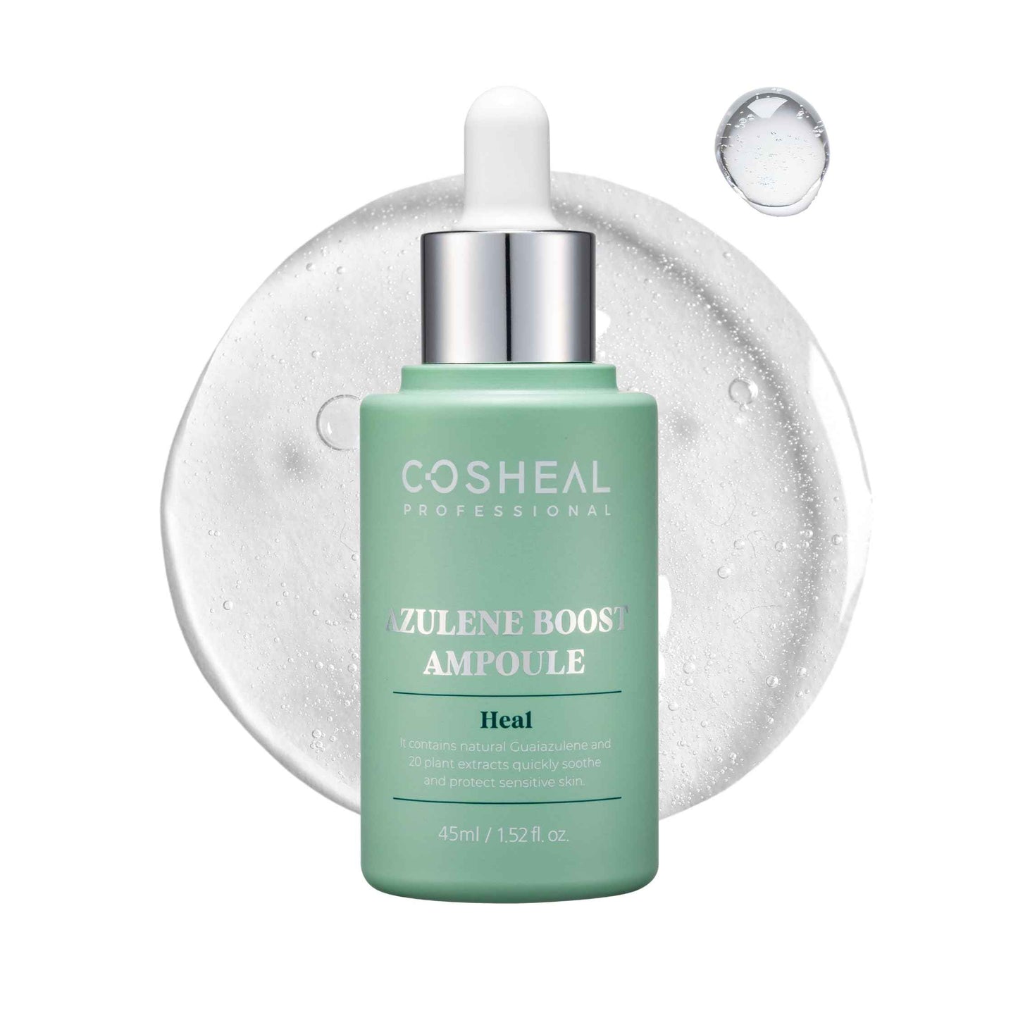 COSHEAL Azulene Boost Ampoule 1.52 fl oz, Calming & Soothing Serum with Guaiazulene, Centella Asiatica & Botanical Extracts, Hydrates Sensitive Skin, Korean Skin care