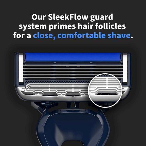 DORCO Pace Pro 5 Disposable Razors, 9 pack - Long Lasting 5 Blade Technology with a Precision Trimmer, Safety Guard Bar, Pivoting Head and Non-Slip Rubber Handle (9 Razors)