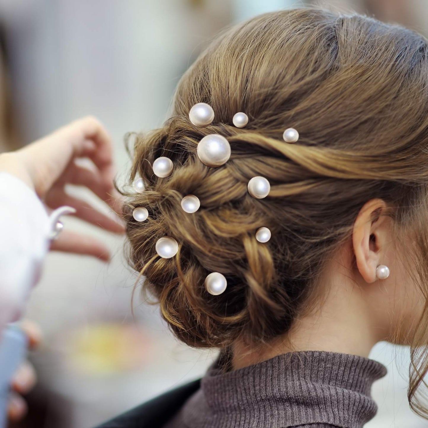 40 Packs Pearl Hair Pins Bridal Wedding Pearl Hair Accessories White Pearl Bobby Clips for Brides and Bridesmaids Hair Style