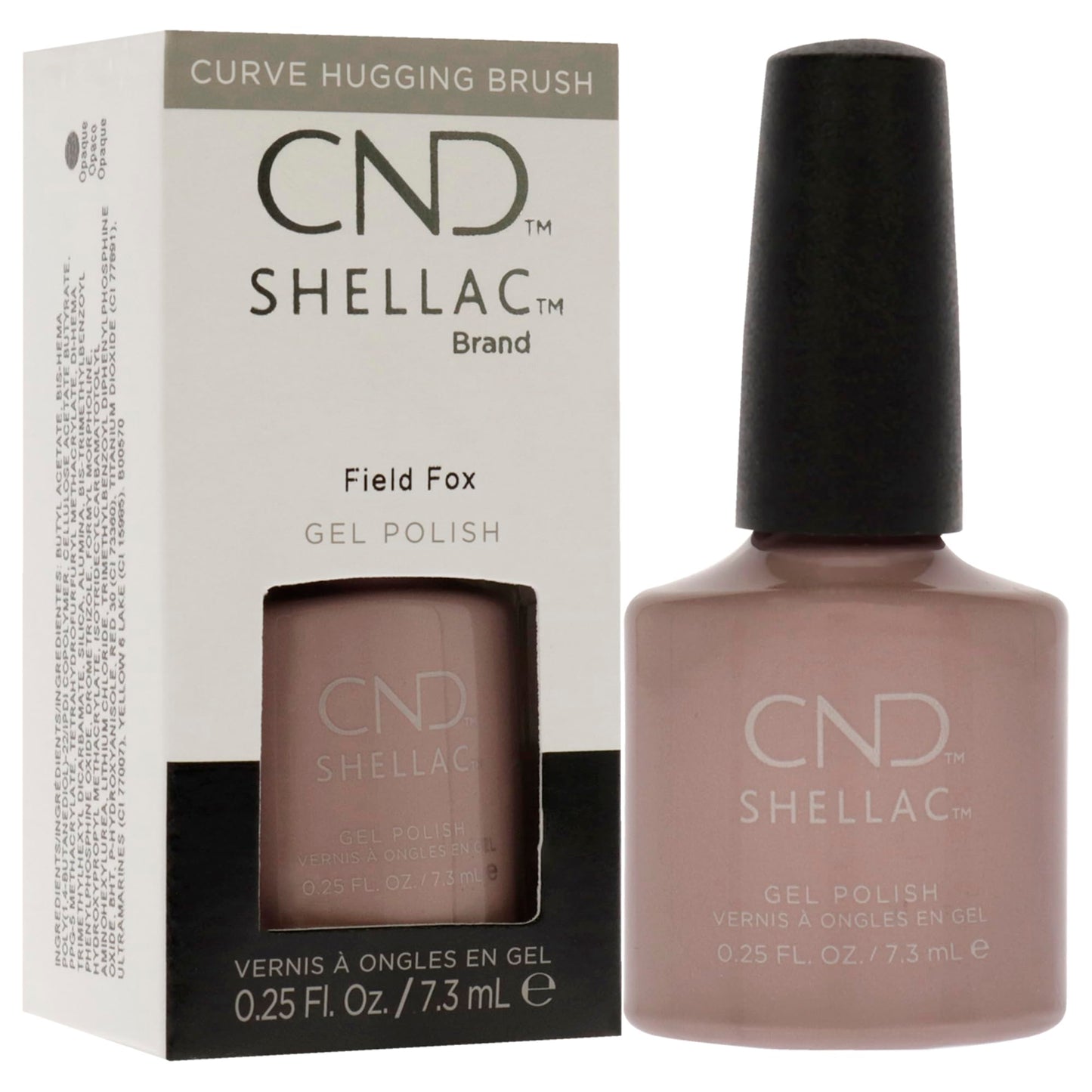 CND Shellac Gel Nail Polish, Long-lasting NailPaint Color with Curve-hugging Brush, Nude/Brown/Tan Polish, 0.25 fl oz