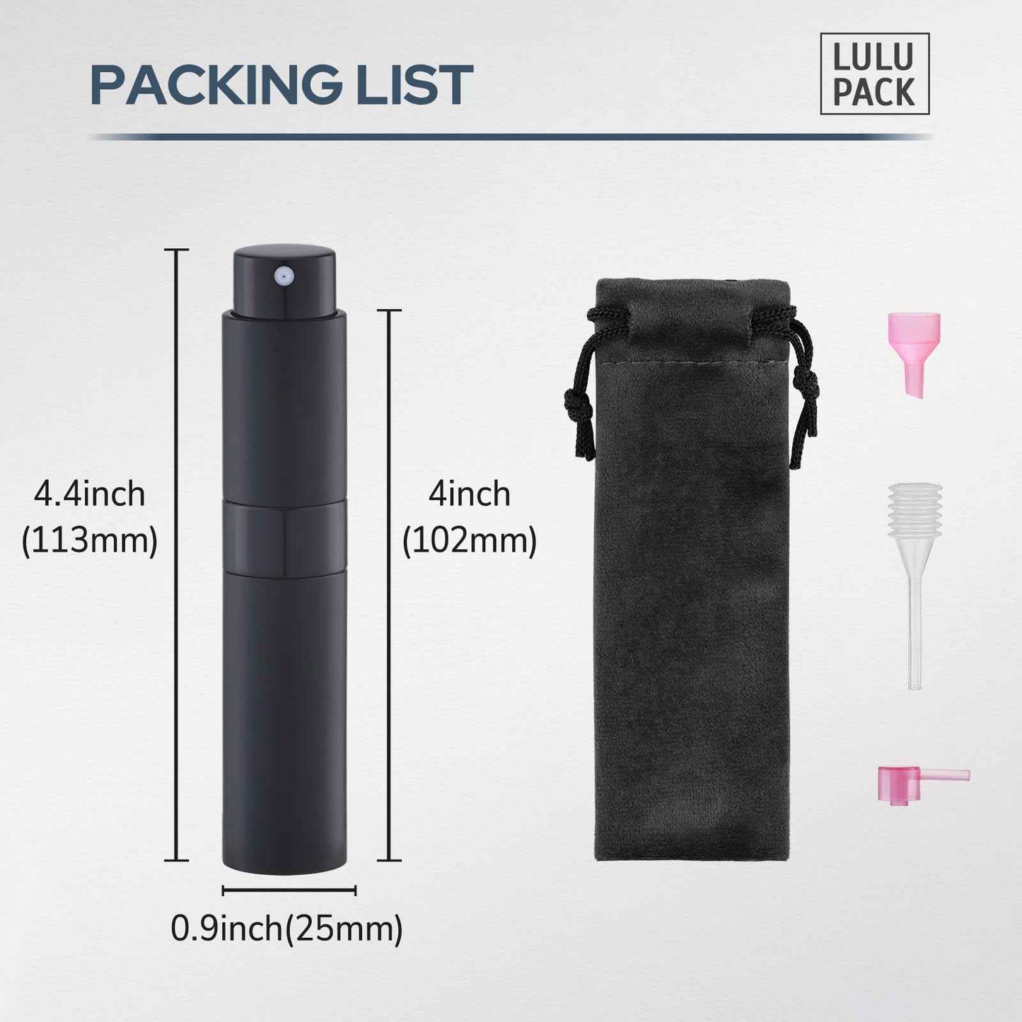 Lulupack Travel Perfume Bottle Refillable - Cologne Spray Atomizer Mini - Small Travel Size Empty Sprayer for Refill Sample Container - Portable Fragrance Decant Dispenser for Women Men 10ml 3PCS Blue