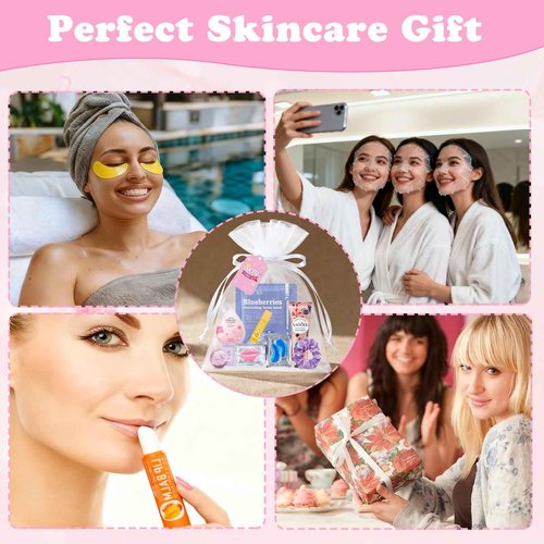 132 PCS Spa Party Supplies for Women, Spa Party Favors Includes Face Masks, Lip Masks, Eye Masks, Hand Cream, Lip Balm, Bath Bombs, Spa Birthday Sleepover Party Supplies Spa Party Favors