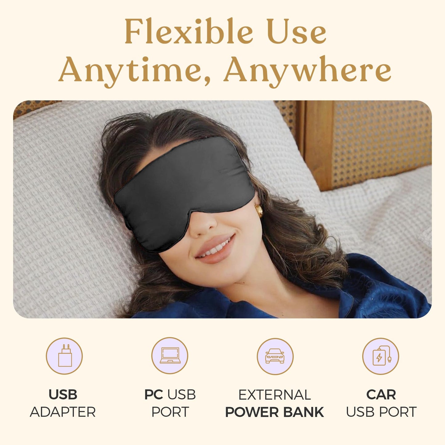 Heated Eye Mask for Dry Eye Relief - Stye Eye Treatment, Warming Eye Mask for Dry Eyes Mask Warm Compress for Eyes, Sinus Mask Heated Eye Patch - Dry Eye Mask with Moist Heat Electric Warming - Black