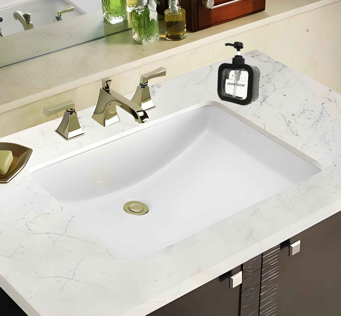 3pcs Hand Soap Dispenser Bathroom, Modern Dish Soap Dispenser for Kitchen Sink, 10oz Plastic Black Soap Dispenser with Pump and Labels