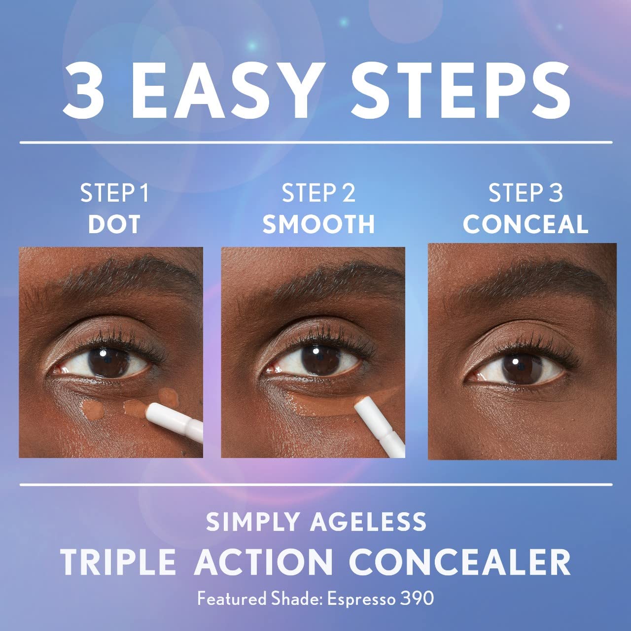 COVERGIRL Simply Ageless Triple Action Concealer, Espresso, Pack of 1