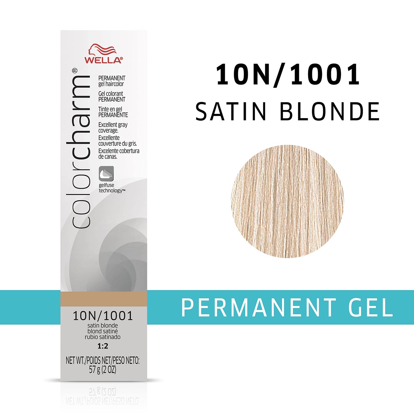 WELLA Color Charm Permanent Gel Hair Color for Gray Coverage, 10N Satin Blonde