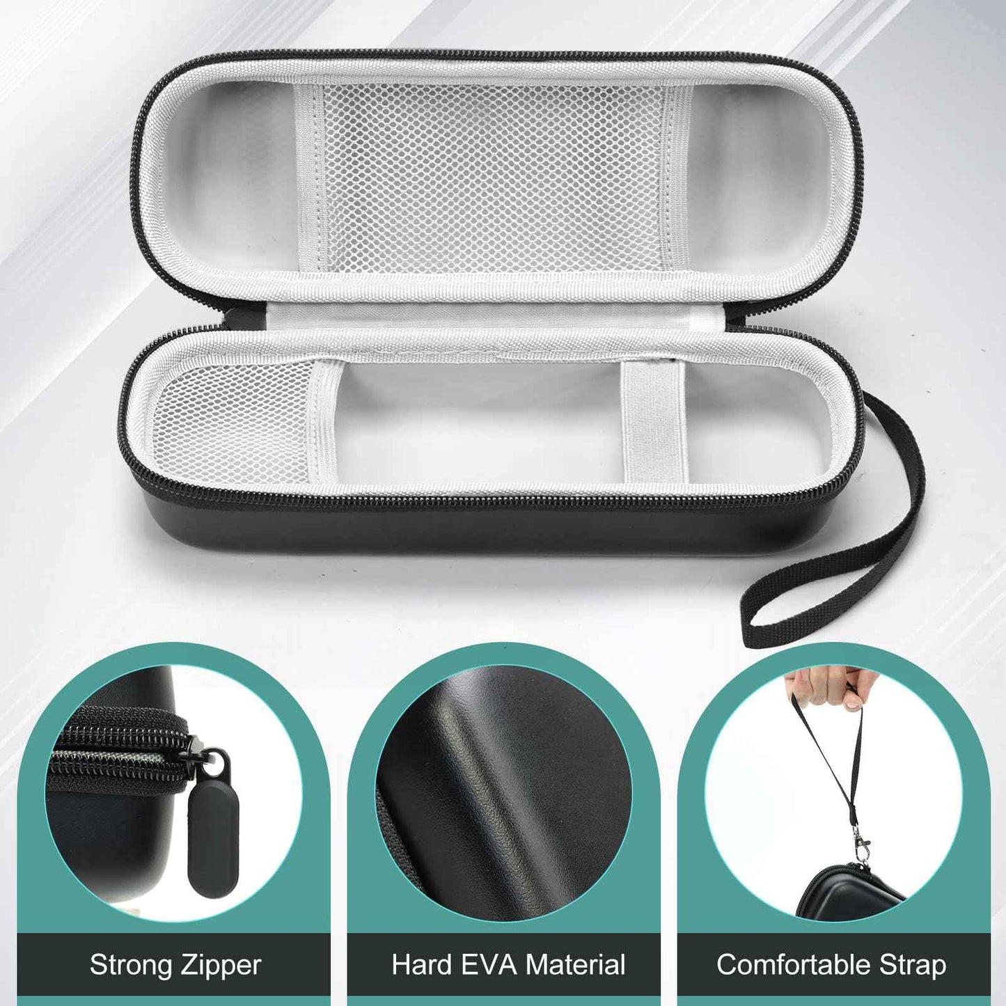 SnawikiBag Toothbrush Travel Case Compatible with Oral-B Pro 1000 3000 5000 7000 7500 9600/ for Philips/for Sonicare/for ProtectiveClean 4100 5100 6500 7500 Electric Toothbrush (Only Case-Black/Gray)