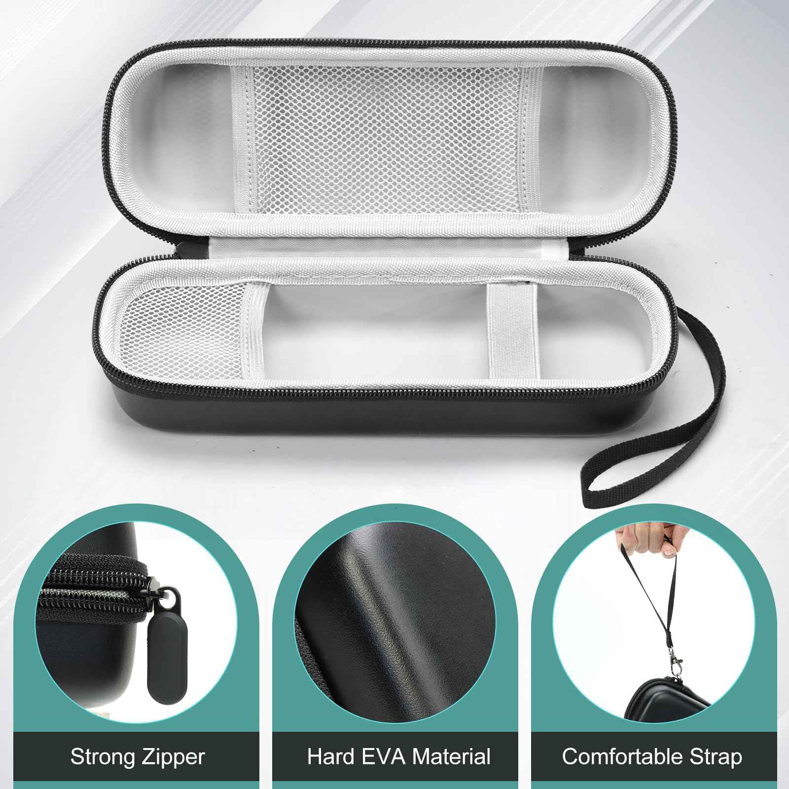 SnawikiBag Toothbrush Travel Case Compatible with Oral-B Pro 1000 3000 5000 7000 7500 9600/ for Philips/for Sonicare/for ProtectiveClean 4100 5100 6500 7500 Electric Toothbrush (Only Case-Black/Gray)