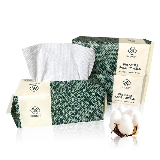 Disposable Face Towel Biodegradable Facial Clean Towels Face Towelettes for Sensitive Skin Essence-water Compress Makeup Remover Wet Dry Wipes Waterproof Packaging Replaces Boxes