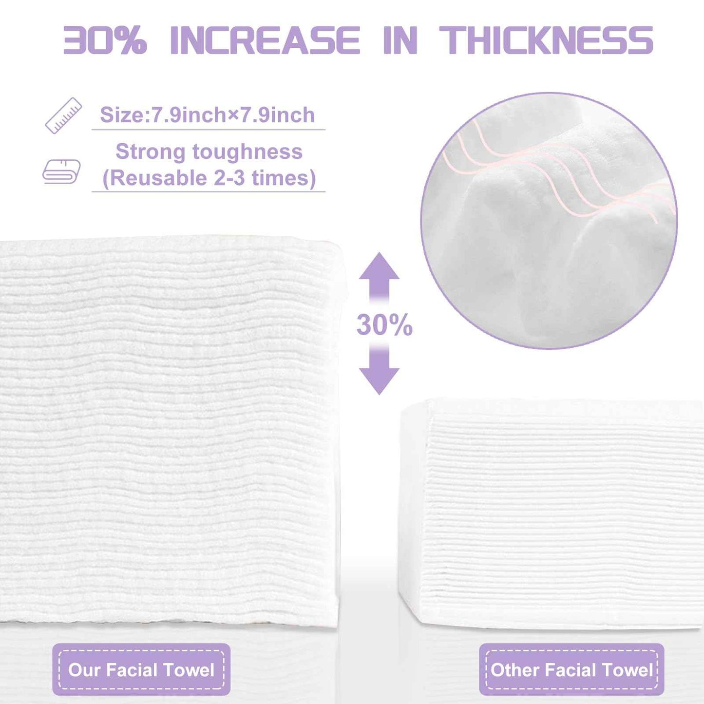 Disposable Face Towel 400 Count, Soft Cotton Face Towels, Dry Wipes Facial Cloths Towelettes for Washing and Drying, Lint Free Facial Tissue for Skincare, Makeup Remover and Cleansing