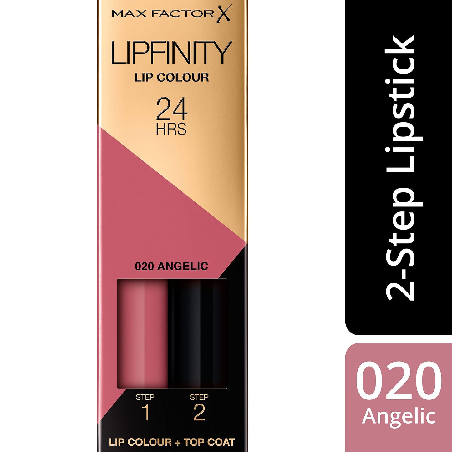 Max Factor Lipfinity Lipstick for Women, 020 Angelic, 0.14 Ounce