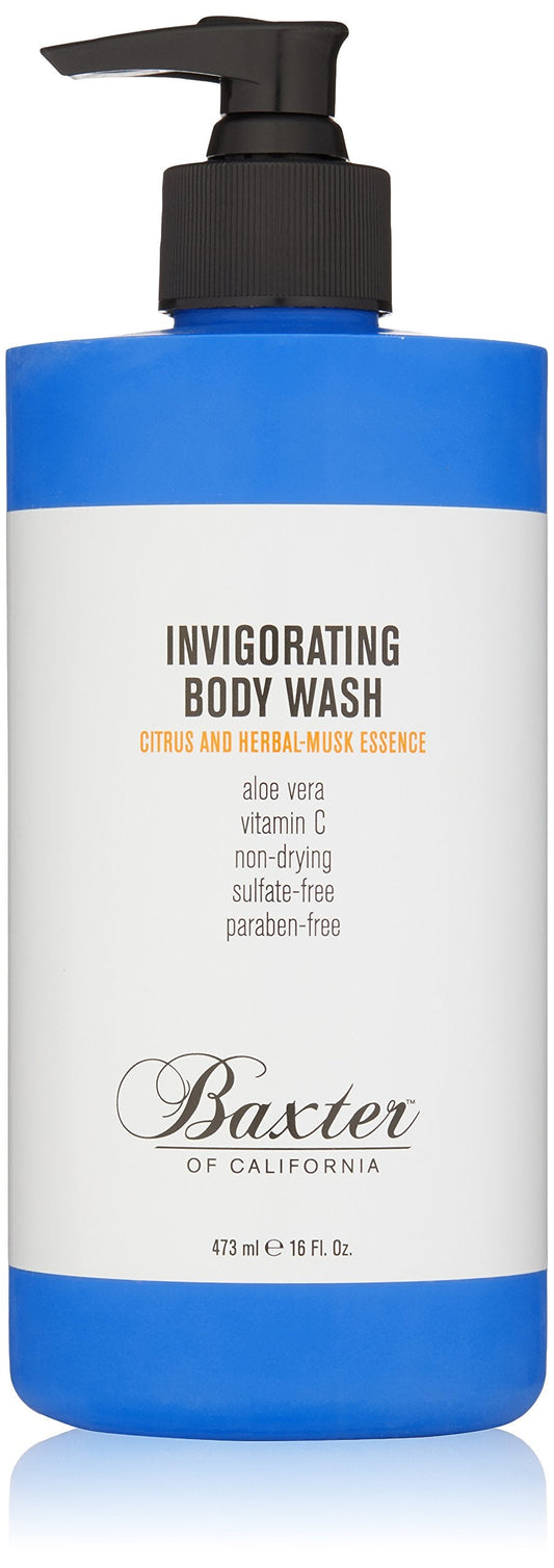 Baxter of California Invigorating Body Wash for Men | Citrus and Herbal Musk Essence | All Skin Types | 16 oz