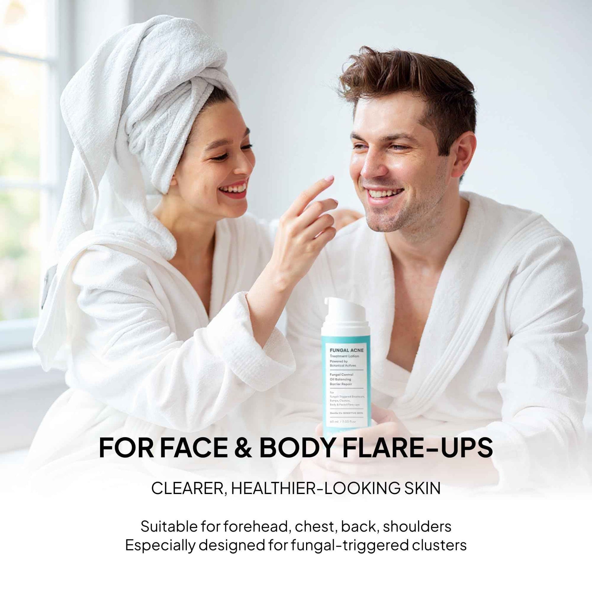 BellamiLuxx Fungal Acne Treatment Lotion: Effective Face & Body Pimple Cream for Bumps, Clusters, Itch & Redness – Fungal Prone Skin Acne Treatment Moisturizer for Teens & Adults with Natural Actives