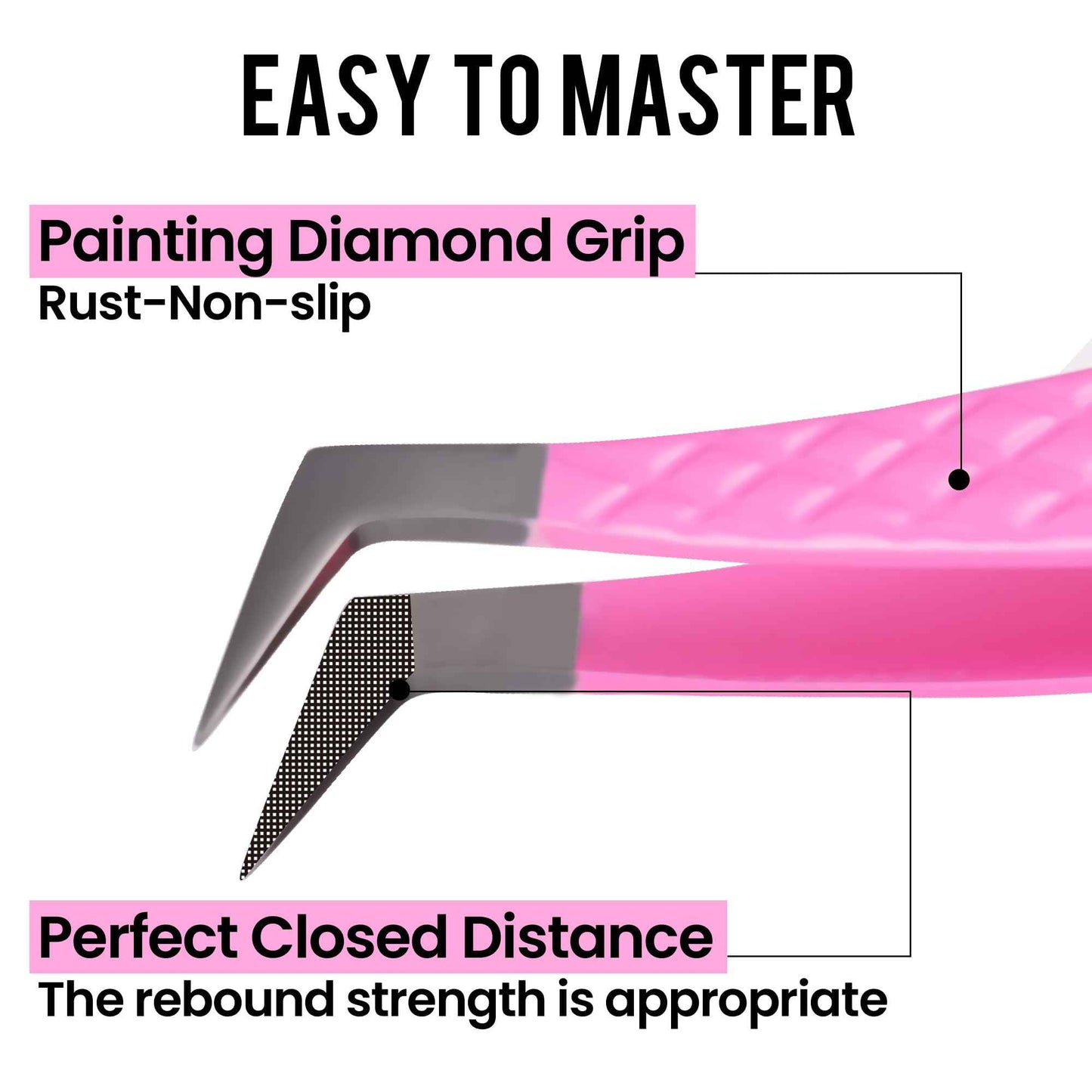 Fiber Tip Lash Tweezers For Eyelash Extension 4 Pcs Tweezers Professional Artist Tech Work Kit Tools,Best Volume Eyelash Lashes Extensions Precision Supplies Volume Boot 90 45 Degree(Omber pink)