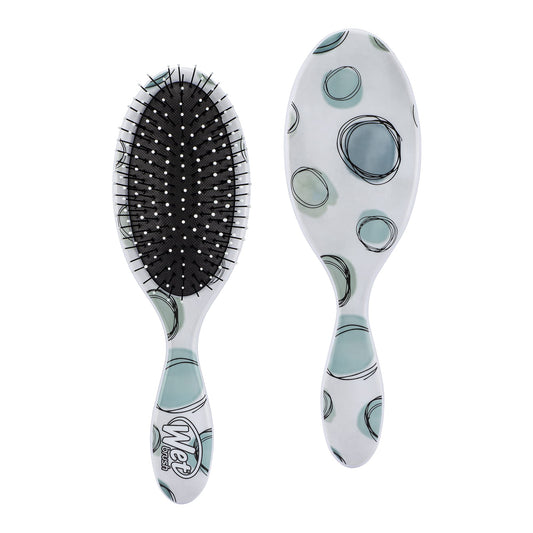 Wet Brush Original Detangler Hair Brush, Teal Dots (Watercolor Motif) - Ultra-Soft IntelliFlex Bristles - Detangling Brush Glide Through Tangles With Ease For All Hair Types - Wet & Dry Hair