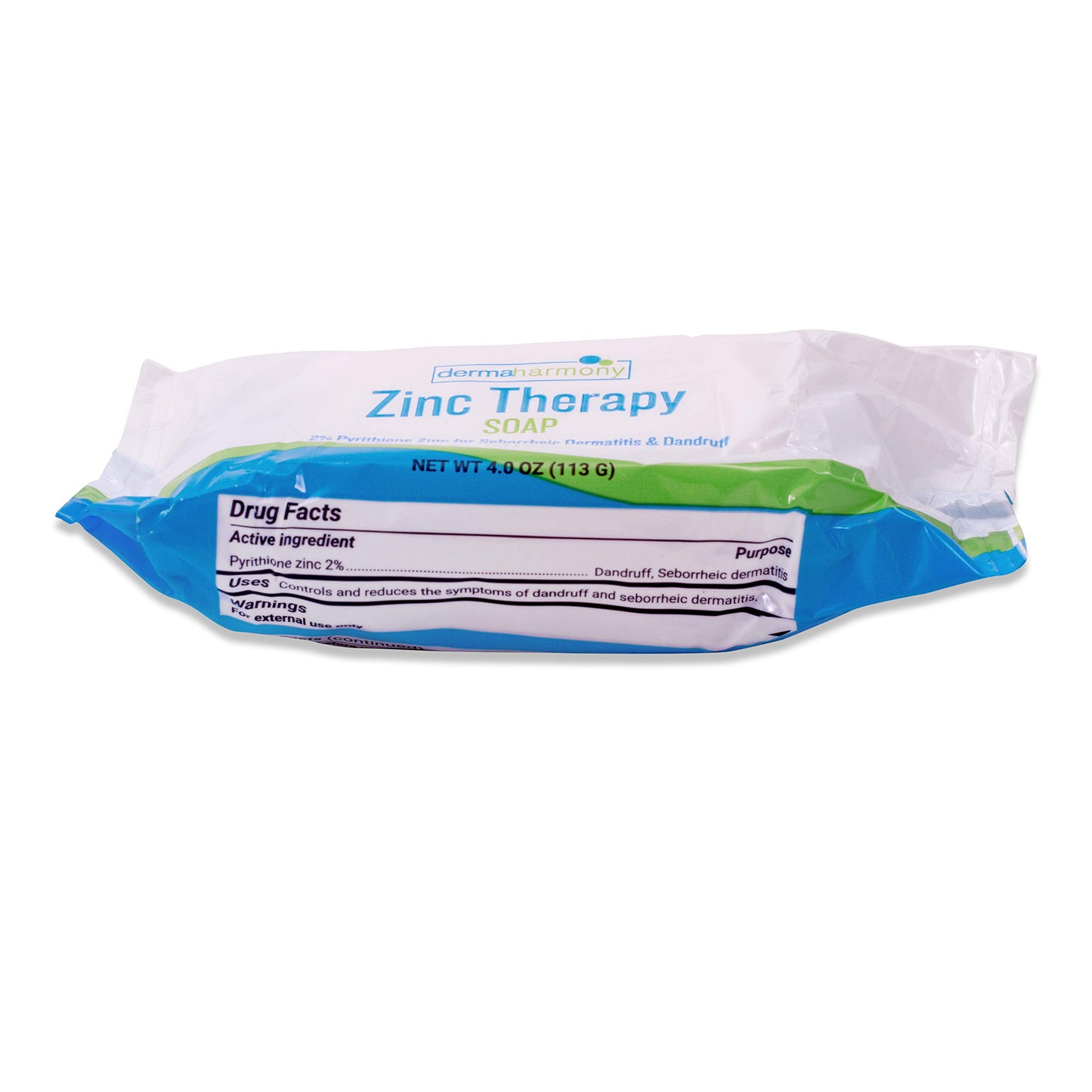 Dermaharmony Set of 5 2% Pyrithione Zinc (ZnP) Bar Soap 4 oz - Crafted for Those with Skin Conditions - Seborrheic Dermatitis, Dandruff, etc.