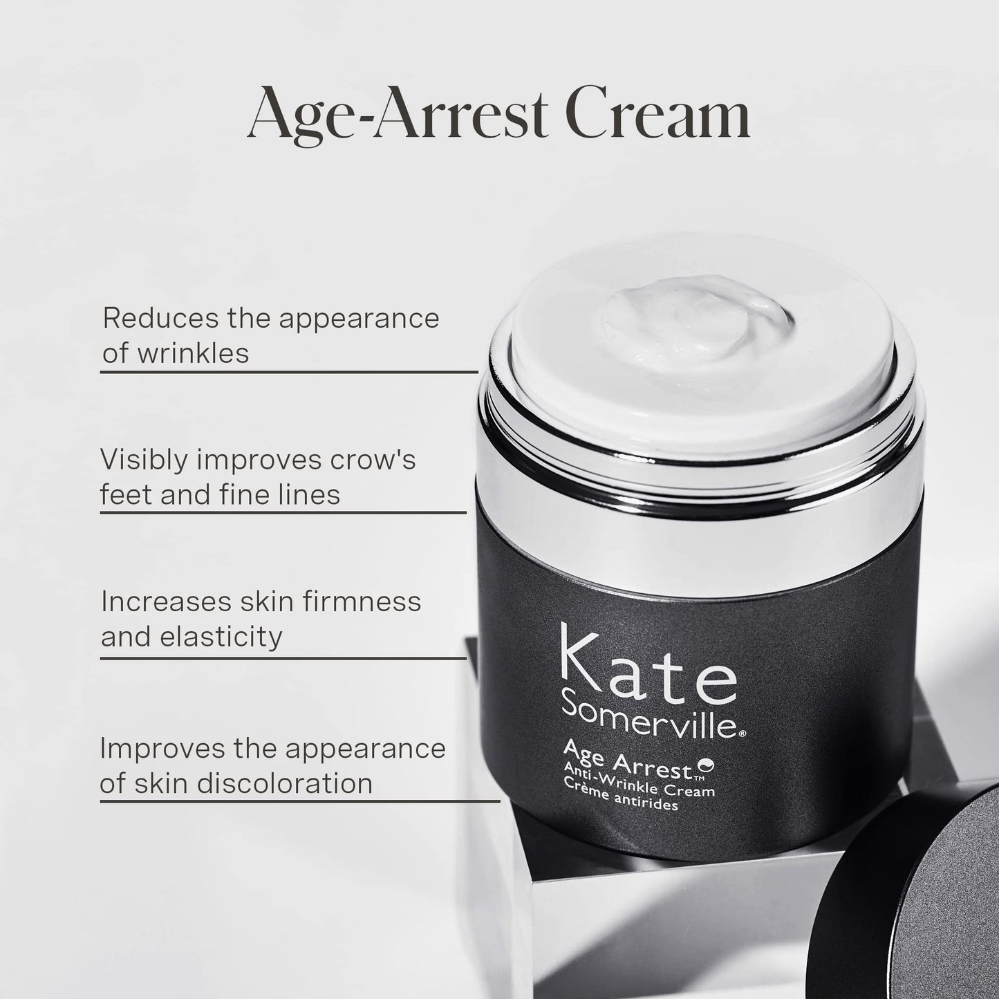 Kate Somerville Age Arrest Anti-Wrinkle Cream | Advanced Anti-Aging Moisturizer | Increases Skin Firmness & Elasticity | 1.7 Fl Oz