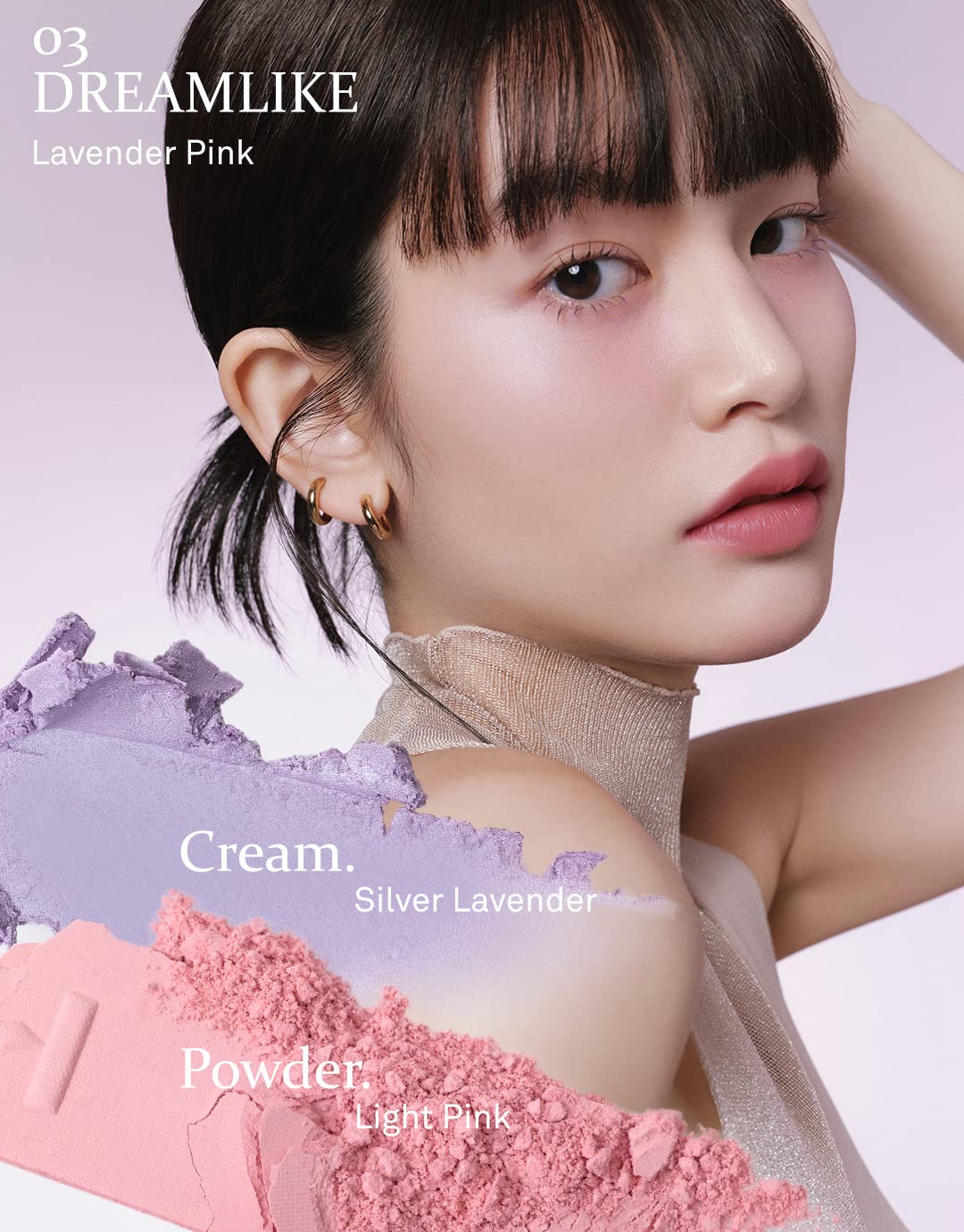 hince True Dimension Layering Cheek - Cream & Pressed Powder 2 Different Shades & Textures - Silky Seamless Long Lasting Blush Makeup - Muted Beige & Elegant Rose Beige (1, DREAMLIKE, L003)