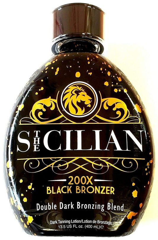 The Sicilian 200X Black Bronzer Dark Tanning Lotion Indoor Tanning Beds & Outdoor Bronzing Sun Tan Lotion