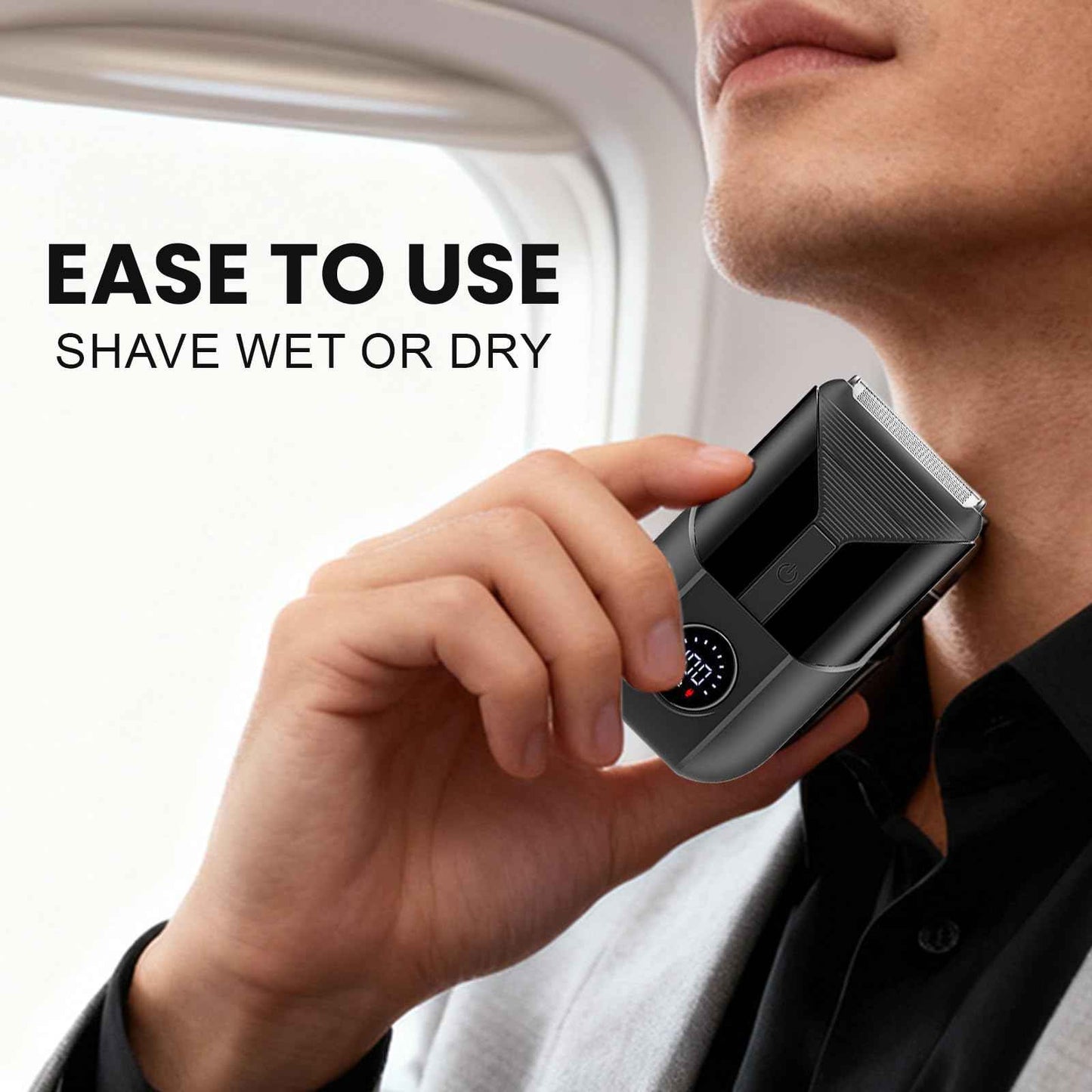 VNTGSHVER Foil Shavers for Men - Smooth & Close Electric Razor, USB-C Rechargeable Razor, High Precision Electric Face Shaver, Waterproof, Cordless, Dual-Action SkinSafe Foil Blades