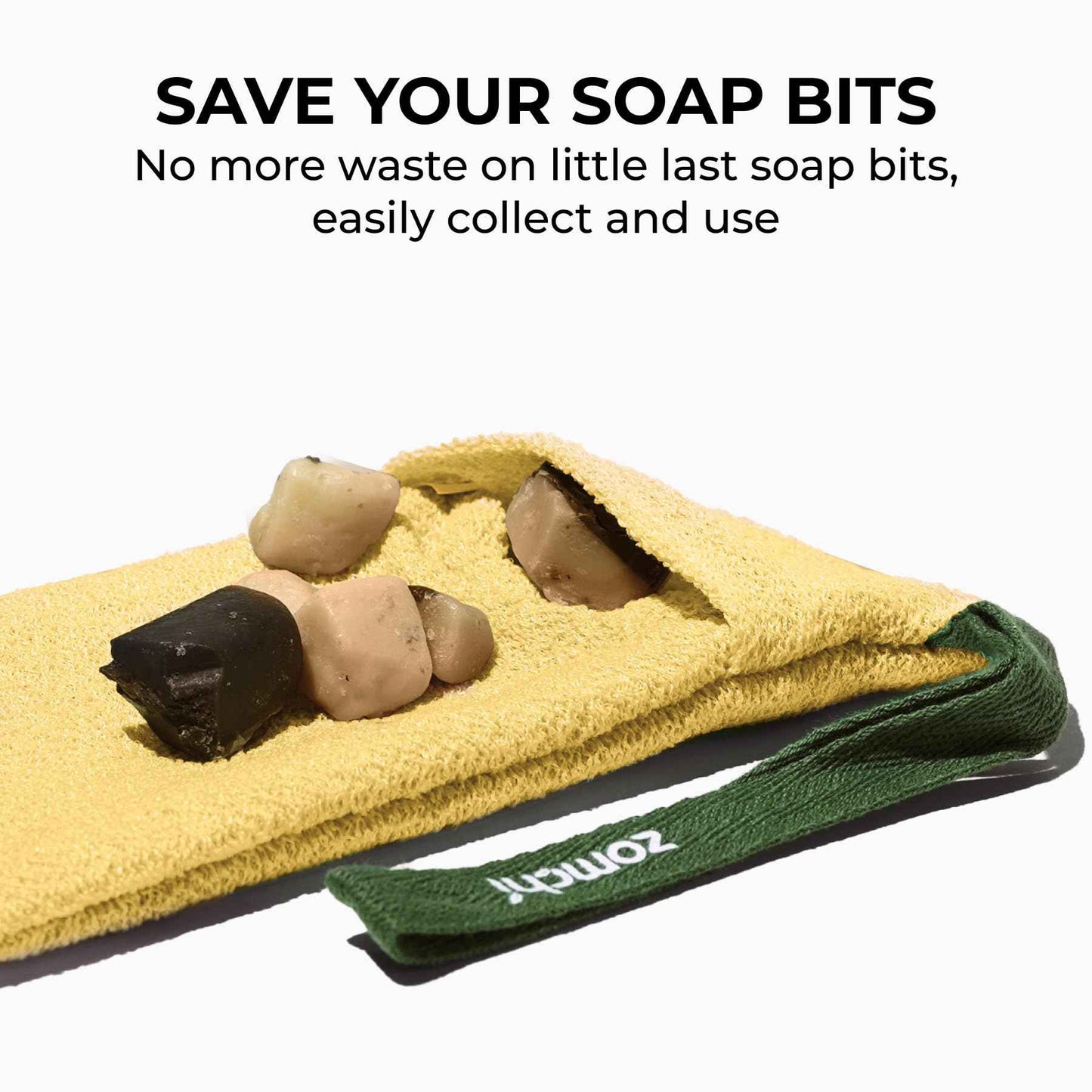 ZOMCHI 6 Pack Soap Saver Bags, Exfoliating Soap Pouch with Dual-Texture for Shower – Gray & Yellow & Pink