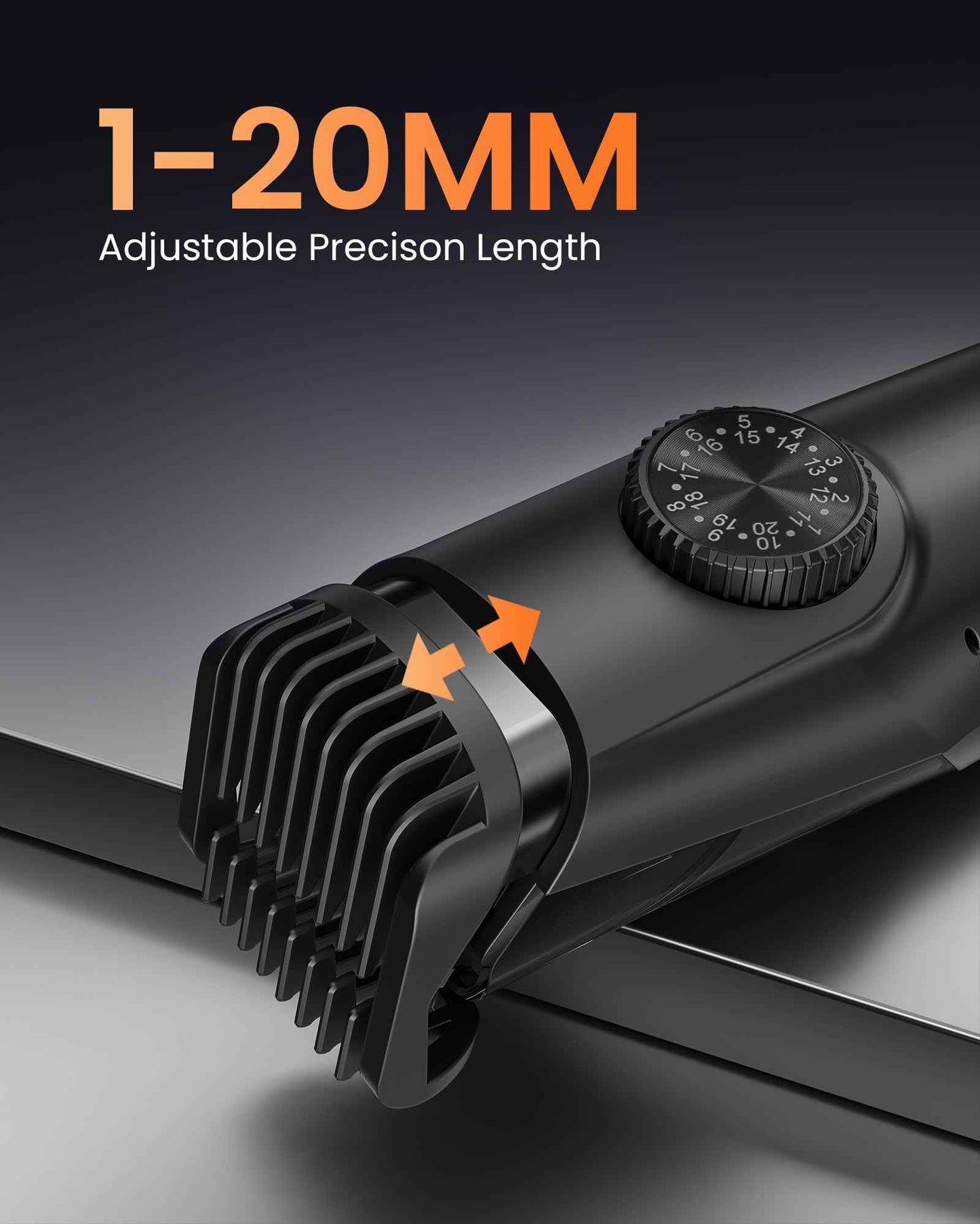 kurtmark Vacuum Beard Trimmer for Men, Rechargeable Electric Mens Beard Trimmer with Adjustable Length Comb (1-20mm), Cordless Mustache Trimmer for Men with Built-in Vacuum for Facial, Sideburns