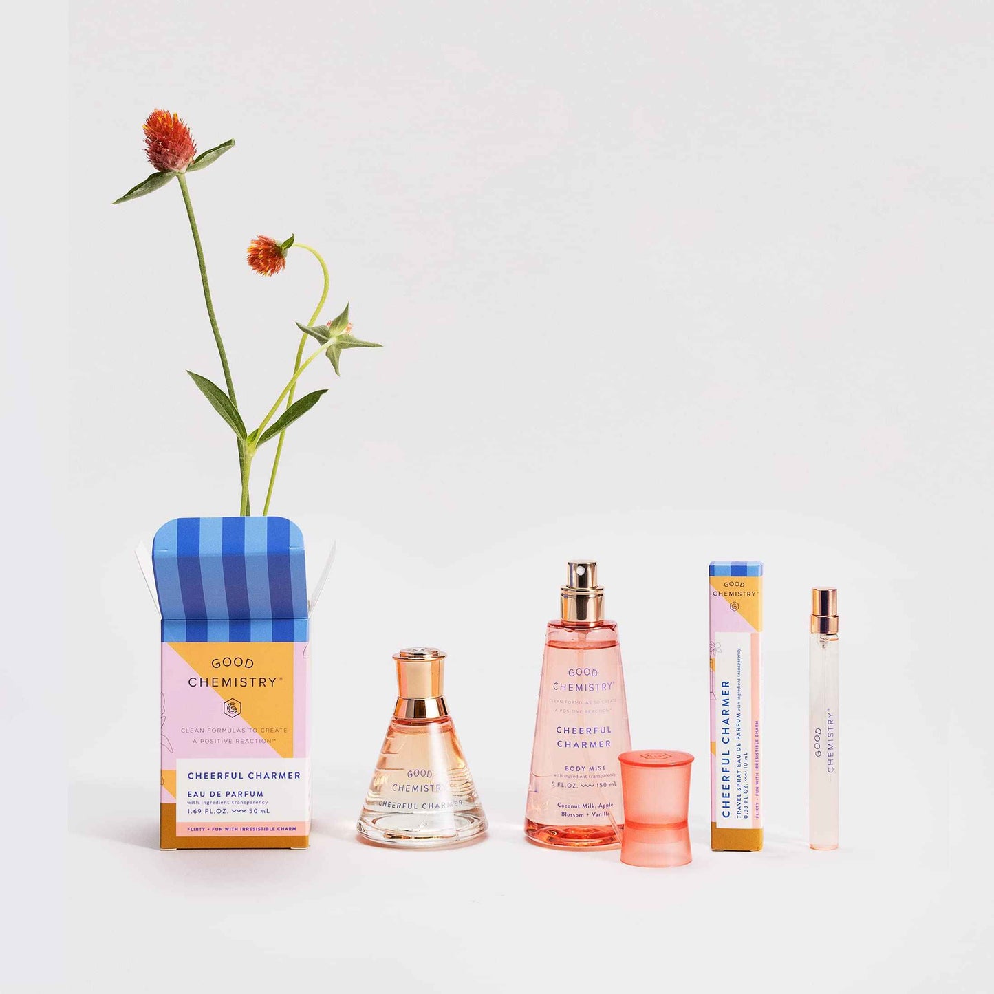 Good Chemistry Cheerful Charmer Eau de Parfume Travel Spray (Pack of 2)