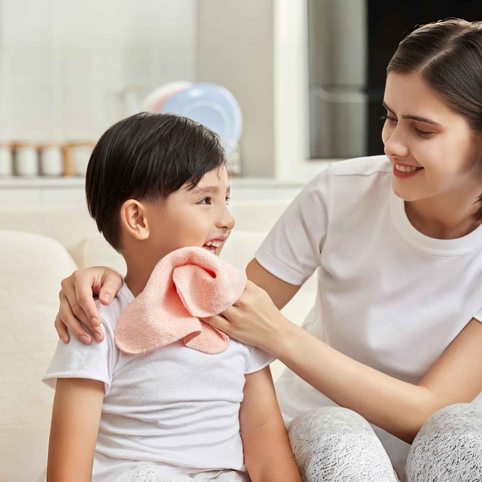 MoNiBloom 12-Piece 100% Cotton Face Wash Cloth Set for Bathroom Home Hotel Spa Gym Yoga Shower Highly Absorbent Ultra Soft Quick-Dry (Lemon Yellow)