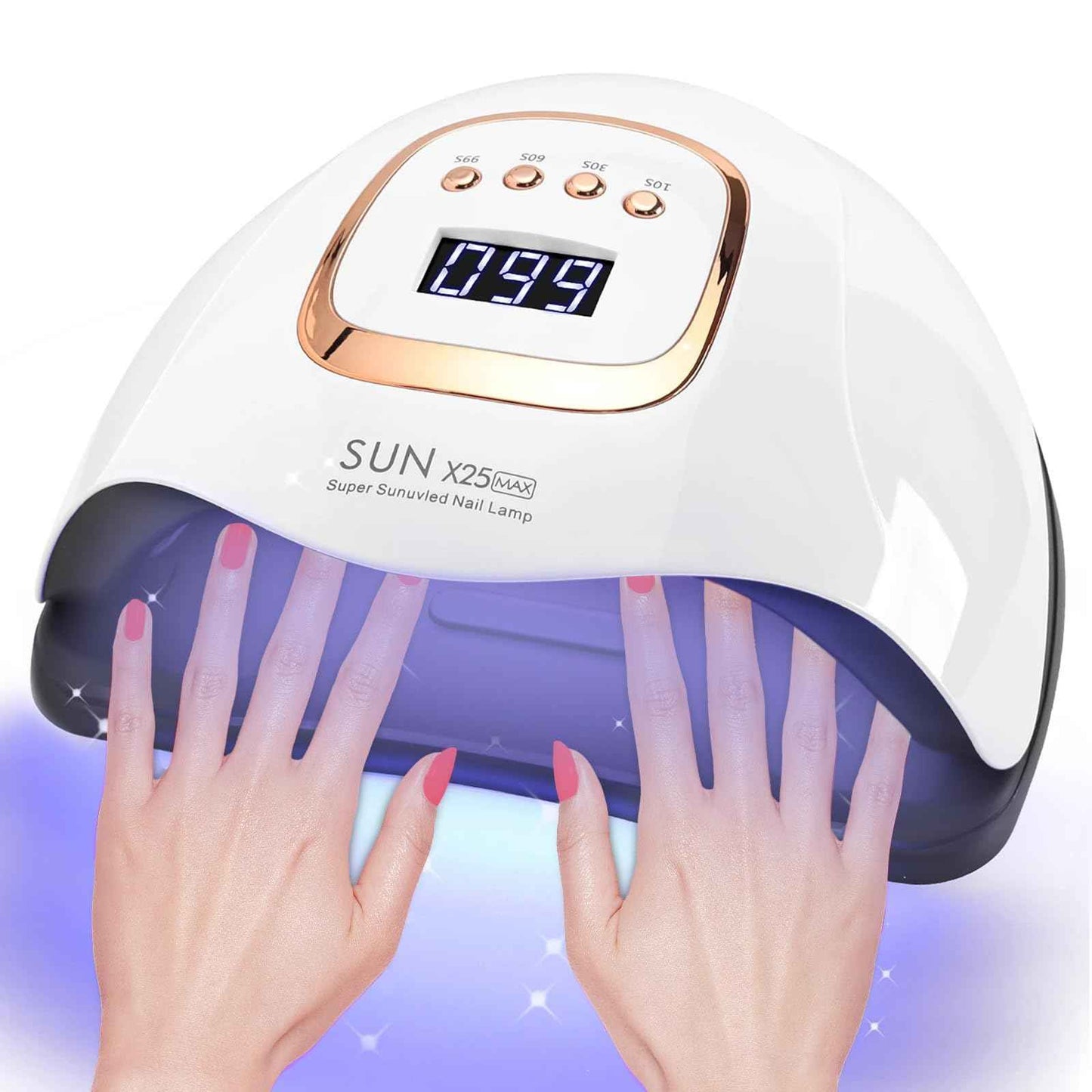 380W UV LED Nail Lamp, Professional Nail Dryer Gel Polish Light with 81 Beads, UV Nail Light With 4 Timer Settings, Nail Polish Curing Gel LED Dryer With Automatic Sensor