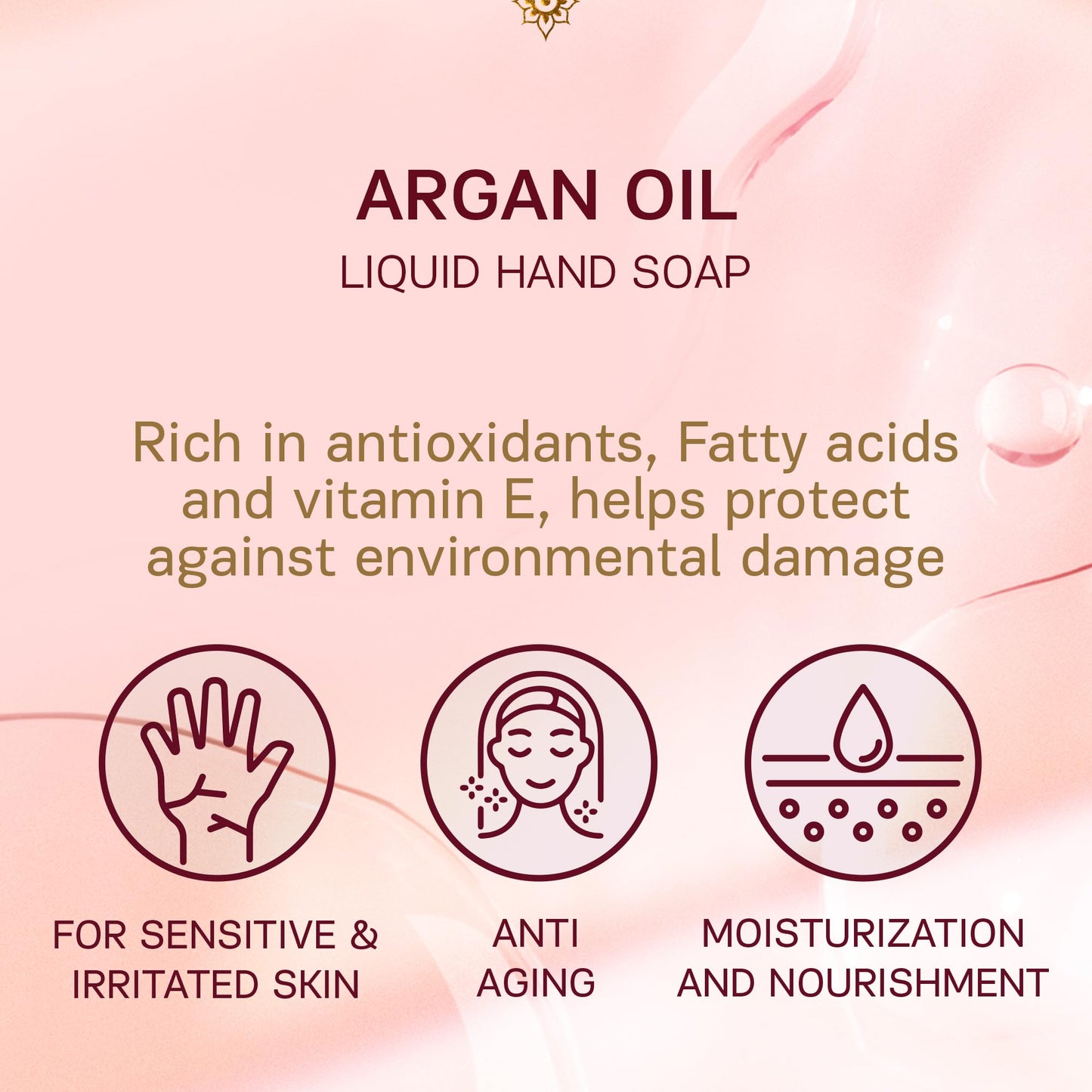 AUTHENTIC BATH & SOAP Natural - Argan Oil Liquid Hand Soap - Nourishing, Anti-aging, Vegan, Cruelty Free, Paraben & Sulfate Free, SLS & SLES Free, with Vitamin E, Preservative Free 16.9 Fl Oz