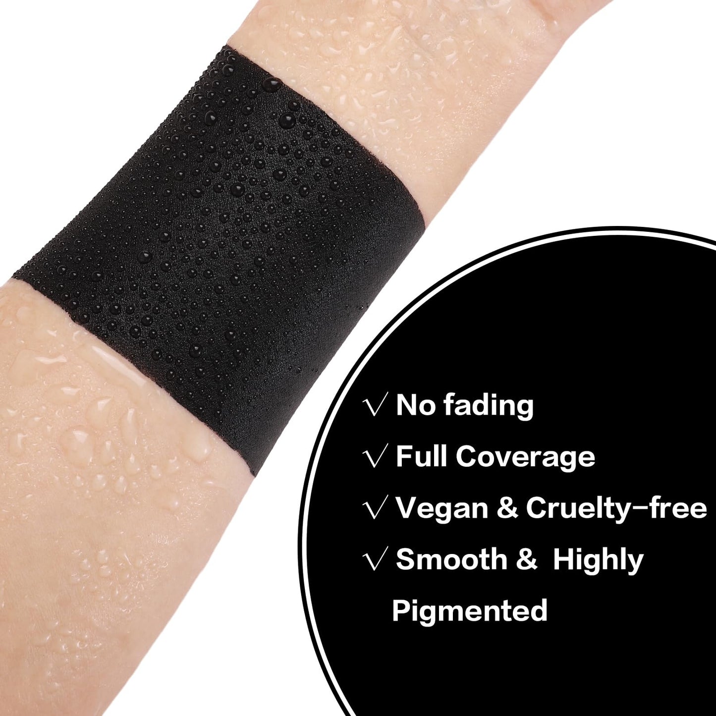 BADCOLOR Black Cream-Blendable Face Body Paint Stick for Adults Children Eye Black Softball Football Baseball Sports , Non-Toxic Hypoallergenic for Halloween SFX Makeup Cosplay Joker Costume Parties