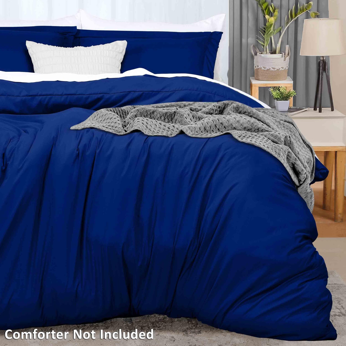 Utopia Bedding Duvet Cover Queen Size - 1 Duvet Cover with 2 Pillow Shams - 3 Pieces Bedding Duvet Cover with Zipper Closure - Soft Brushed Microfiber, 90 X 90 Inches (Queen, Royal Blue)