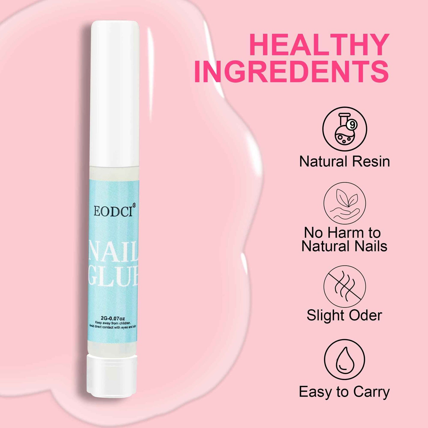 EODCI 12pcs Nail Glue Super Strong for Acrylic Nails Press on Nails Professional for Nail Tips Fake Nails False Nails Long Lasting Glue for Stick On Nails Broken