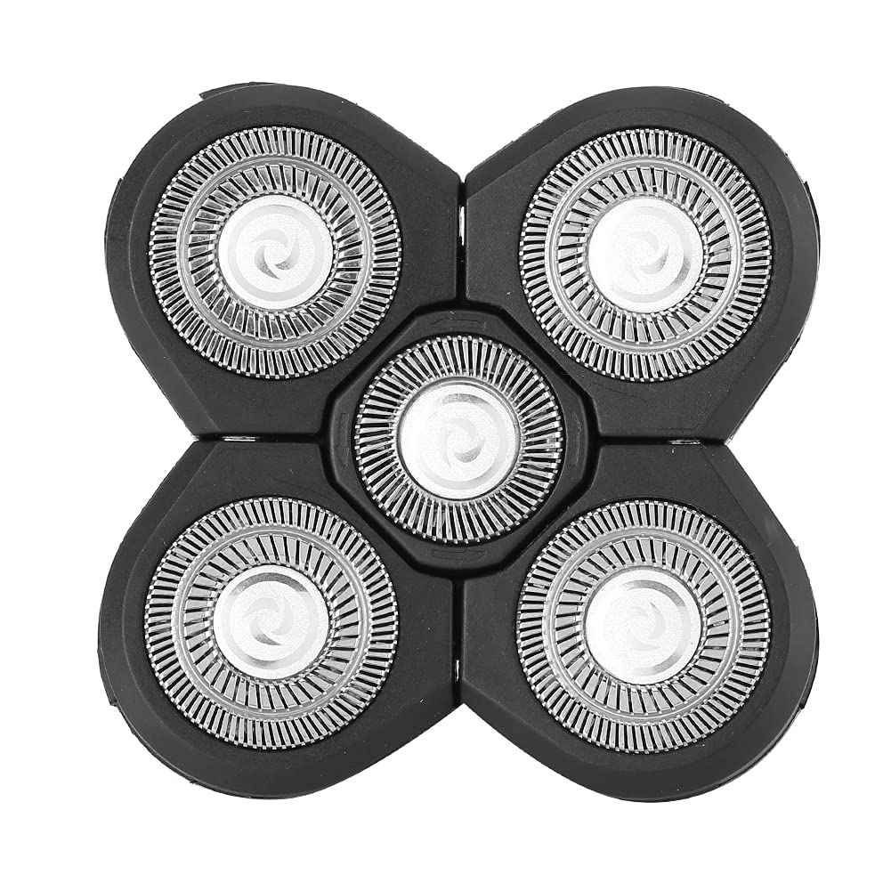 LUCKDANO Men Electric Shavers Replacement Head Electric Beard Shaver 5 Blade Rotating Head Accessory Replacement (Spare 5 Blades)