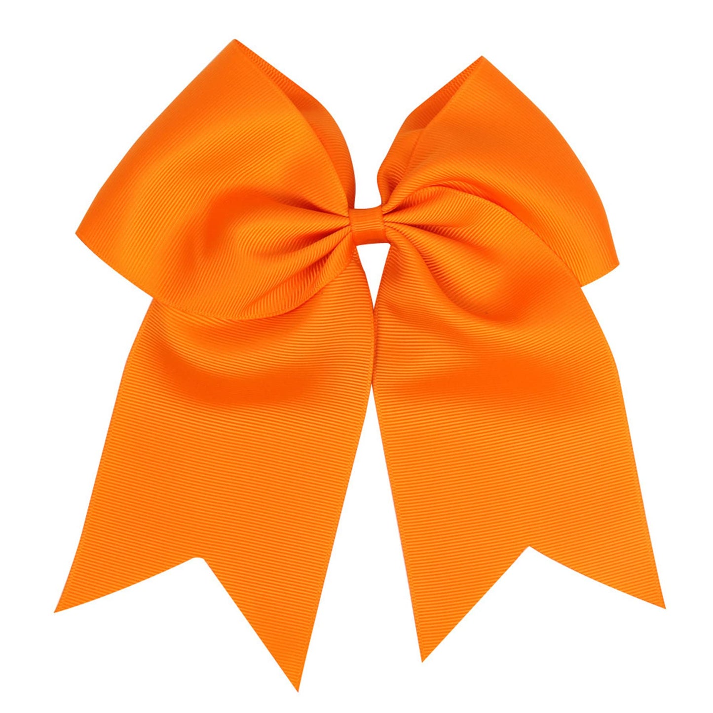 Girls Hair Bows Ponytail Holder Elastic Hair Ties,Large Cheer Hair Bows(FD3) (Red+Orange)