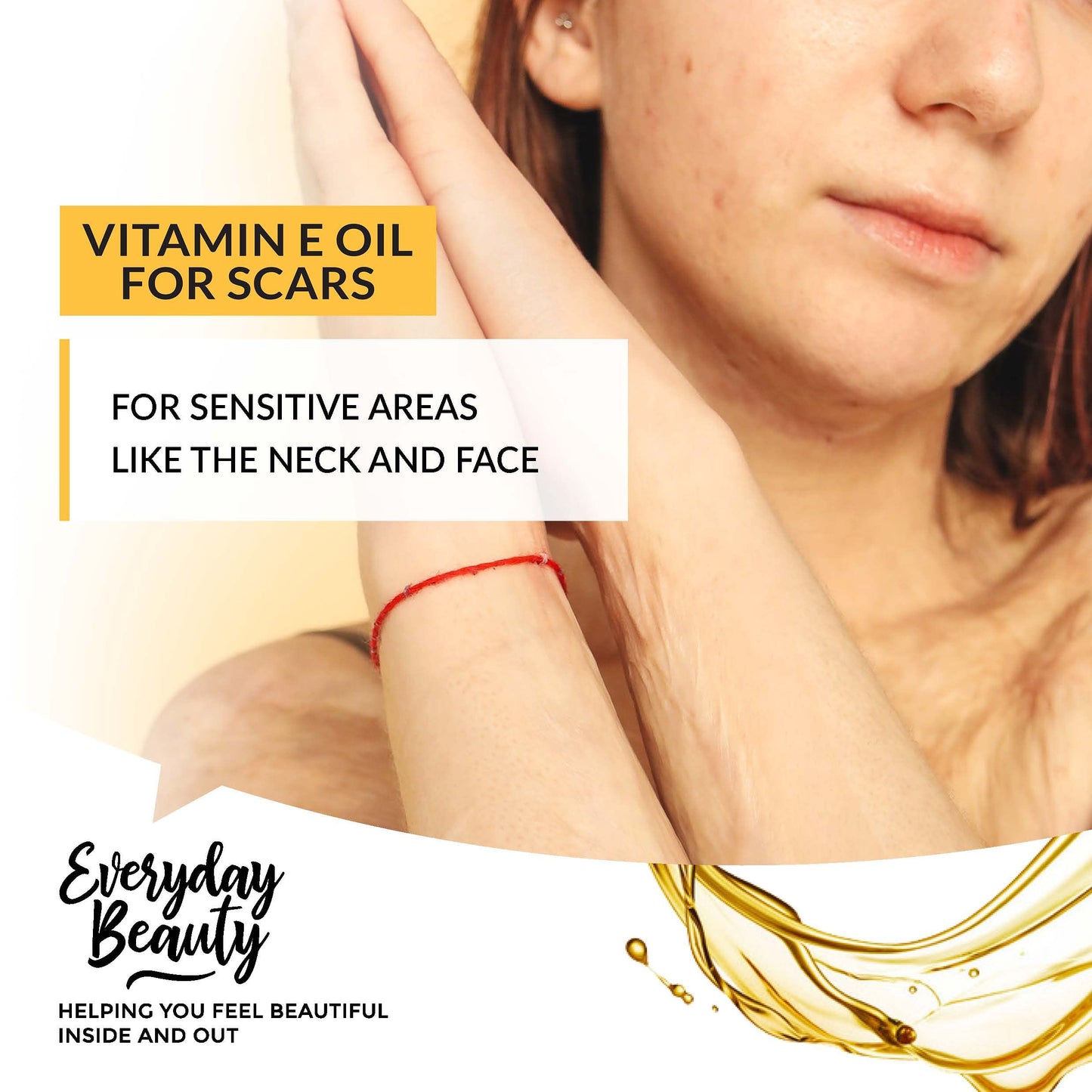 Organic Vitamin E Oil for Scars - All Natural & Vegan Skin Moisturizer 8oz - Light and Unscented Great for Scars After Surgery - Reduce Wrinkles, Anti Aging, Lighten Dark Spots - Face, Skin & All Over