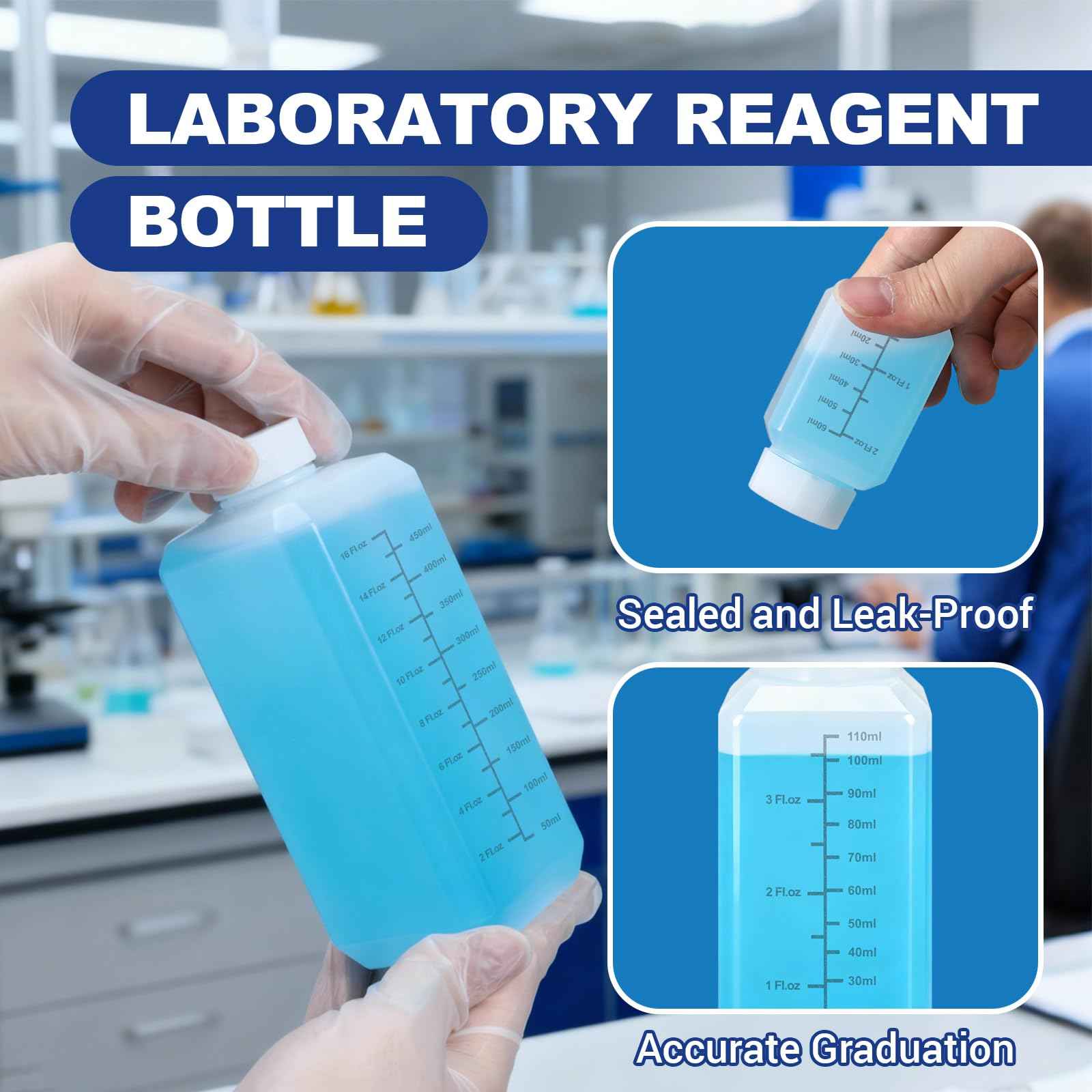 UMETASS 4 Pack 8oz Plastic Travel Bottles with Lids - Small Leak-Proof Containers for Liquid, Water, Pill Storage, Clear Empty Squeeze Bottles with Caps, BPA-Free