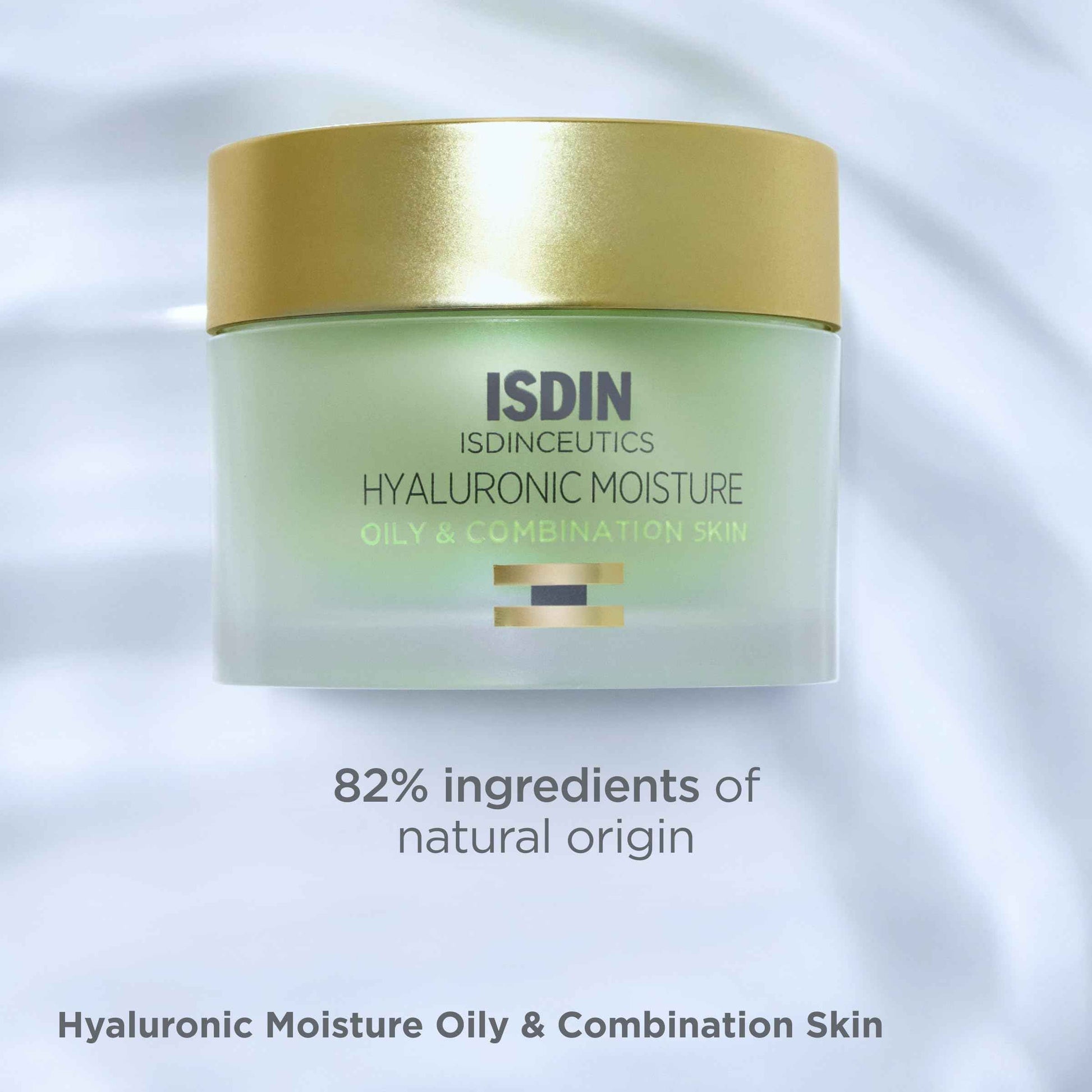 ISDIN Hyaluronic Moisture Oily & Combination Skin Mattifying Daily Face Moisturizer with Hyaluronic Acid 1.76 OZ (Eco-Refill)