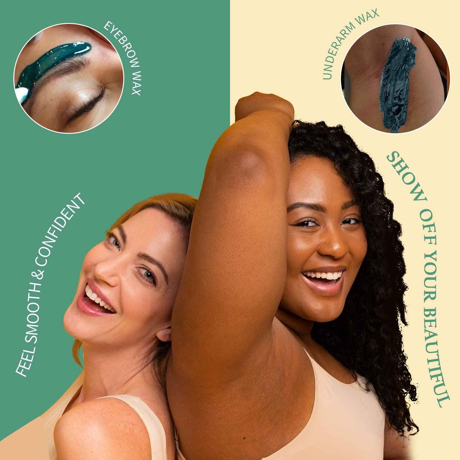 Maxpearl Hard Wax Beads Pack of 9 - Brazilian, Bikini Waxing, Face, Eyebrows, Underarms, Arms, Chest, Back, Legs, Jasmine, Coconut & Lavender Formula, 31.5oz