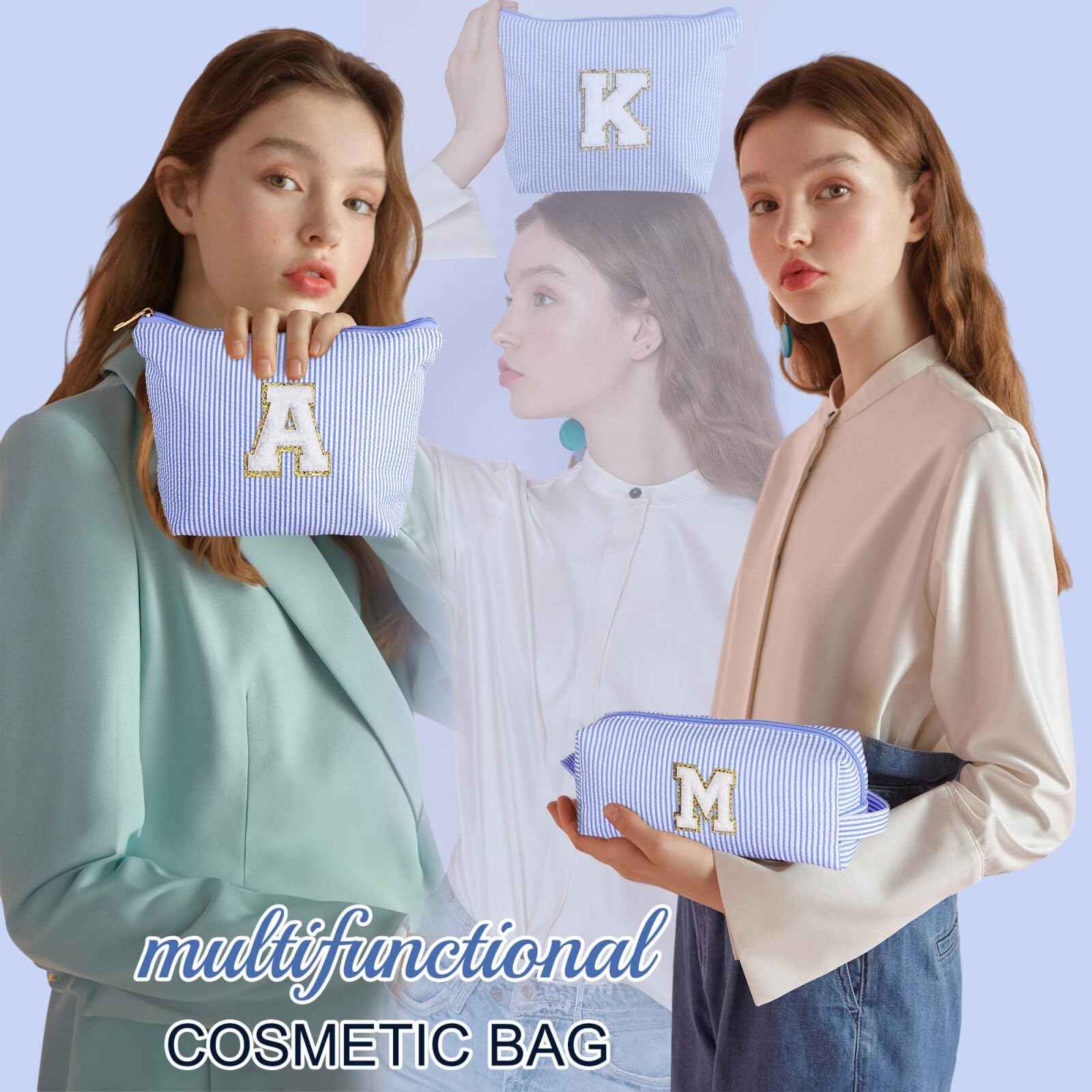 YOOLIFE Makeup Bag & Initial Crossbody Bag Belt Bag