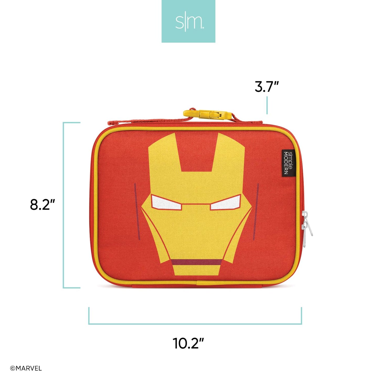 Simple Modern Marvel Kids Lunch Box for School | Reusable Insulated Lunch Bag for Toddler, Girl, and Boy | Meal Containers with Exterior & Interior Pockets | Hadley Collection | Spidey Kid