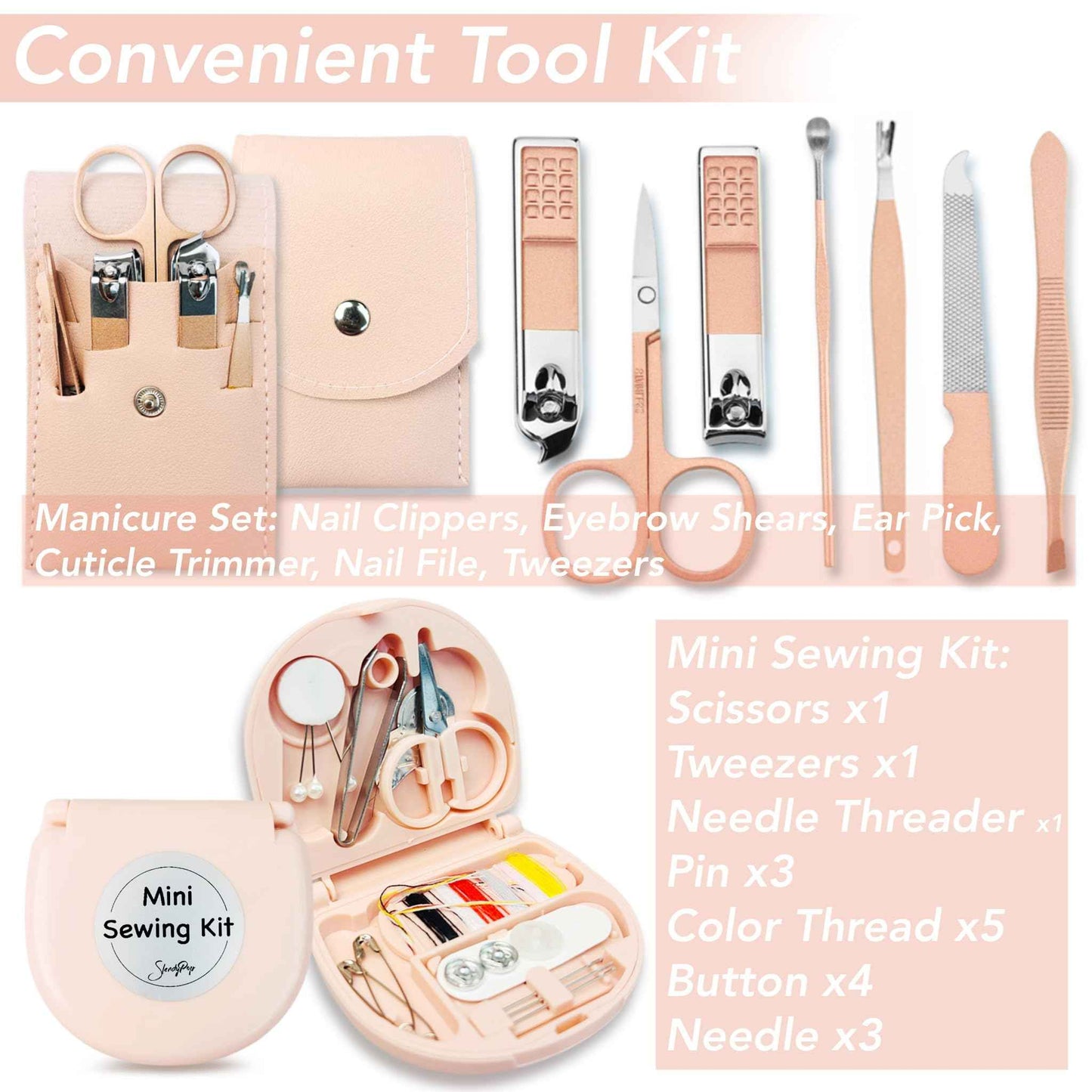 Women's Emergency Kit for Weddings 29 Essential Items for Brides Daily Use All in One Travel Kit Personal Care Survival Set for Team Bride (Queen Beige)