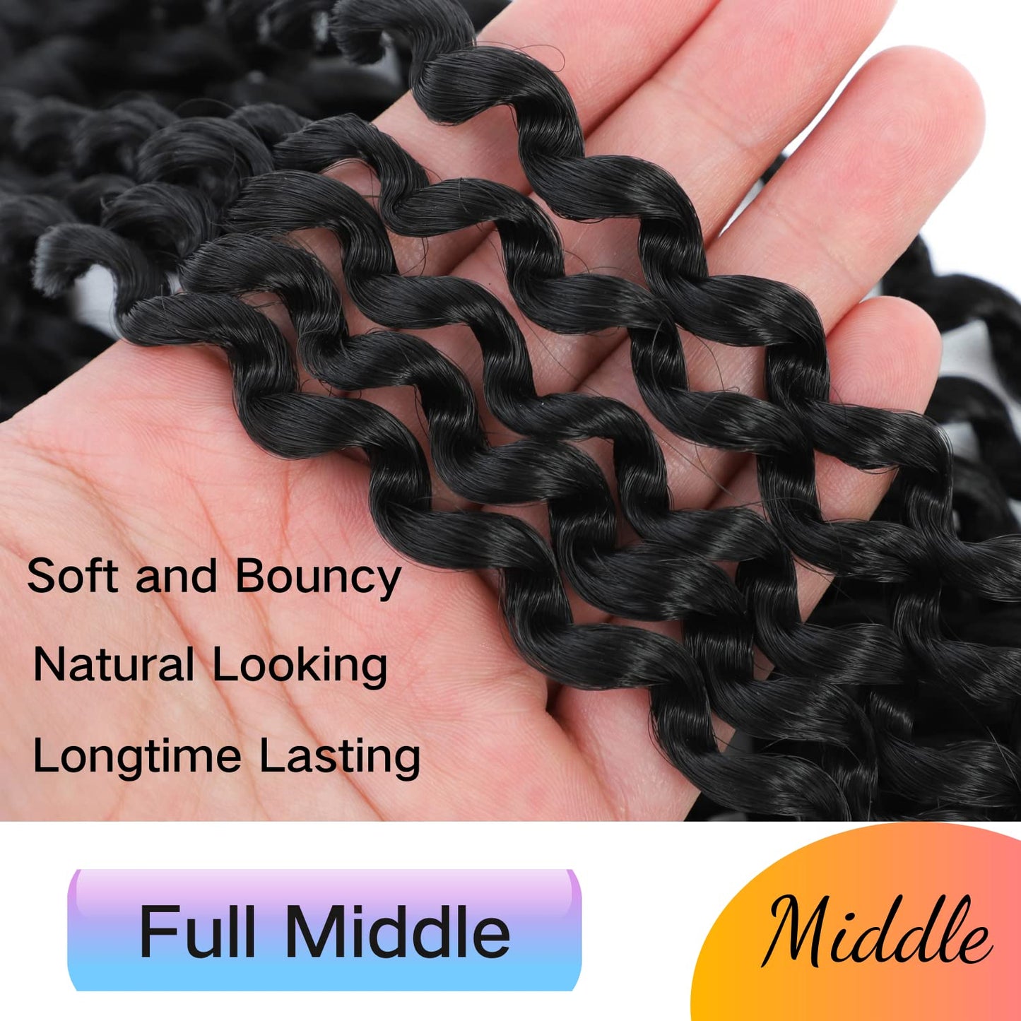 Passion Twist Hair 12 Inch Water Wave Crochet Hair for Black Women Short Passion for Butterfly Locs 8 Packs Bob Spring Synthetic Curly Twist Braiding Hair Extensions 1B Natural Black1