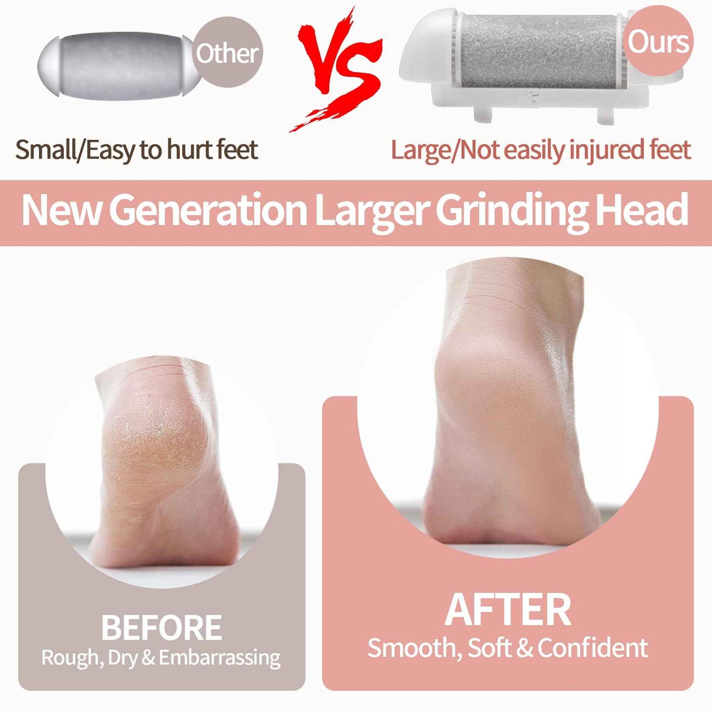 Electric Foot Callus Remover, Rechargeable Electric Callus Remover for Feet with 3 Speed, 9 in 1 Pedicure Kit with Nano-Glass, Waterproof Professional Foot File for Dead, Hard, Cracked Skin(Yellow)