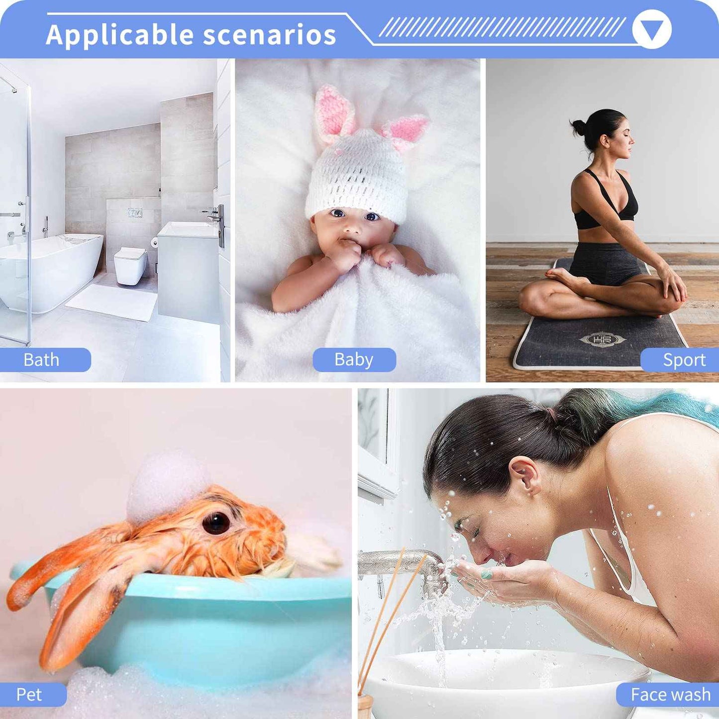 ALAZA Wash Cloth Set Purple Lavender Flowers(n1) - Pack of 6, Cotton Face Cloths, Highly Absorbent and Soft Feel Fingertip Towels