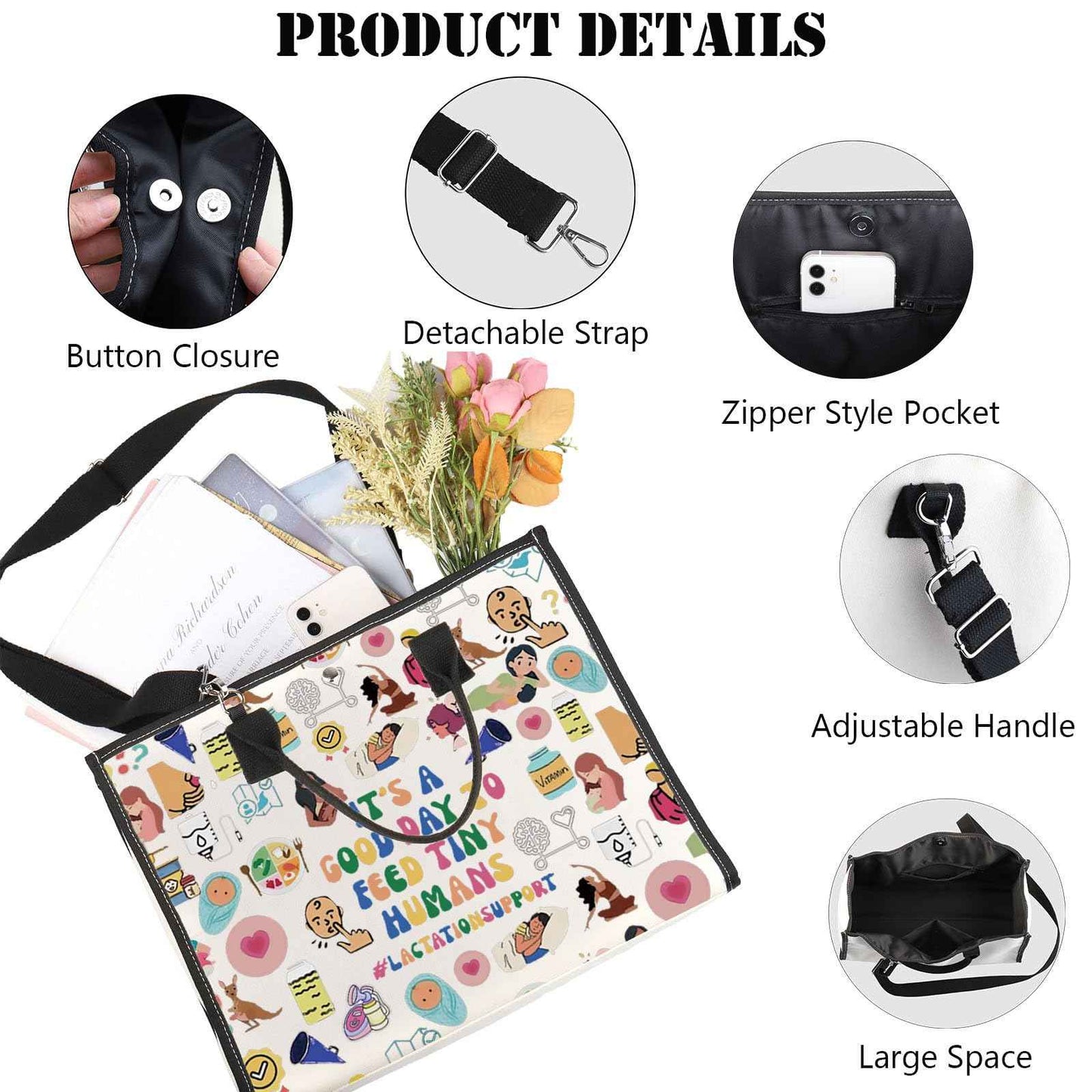 JNIAP Lactation Consultant & Counselor Educator Gifts - Zipper Bag (Feed Tiny Tote)